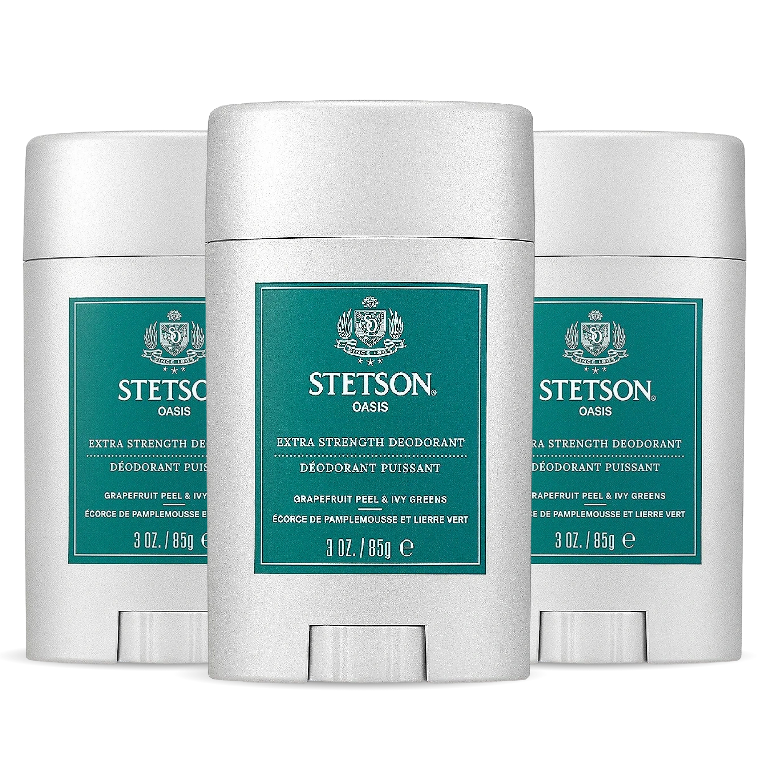 Stetson Oasis Heavy Duty Deodorant by Scent Beauty - 3 Pack