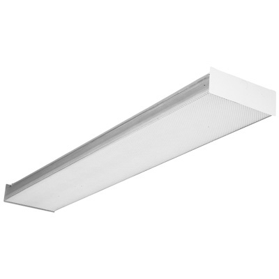 For applications that require the clean appearance of a flat-bottom diffuser. Provides high light levels for storage rooms, offices or retail applications.
