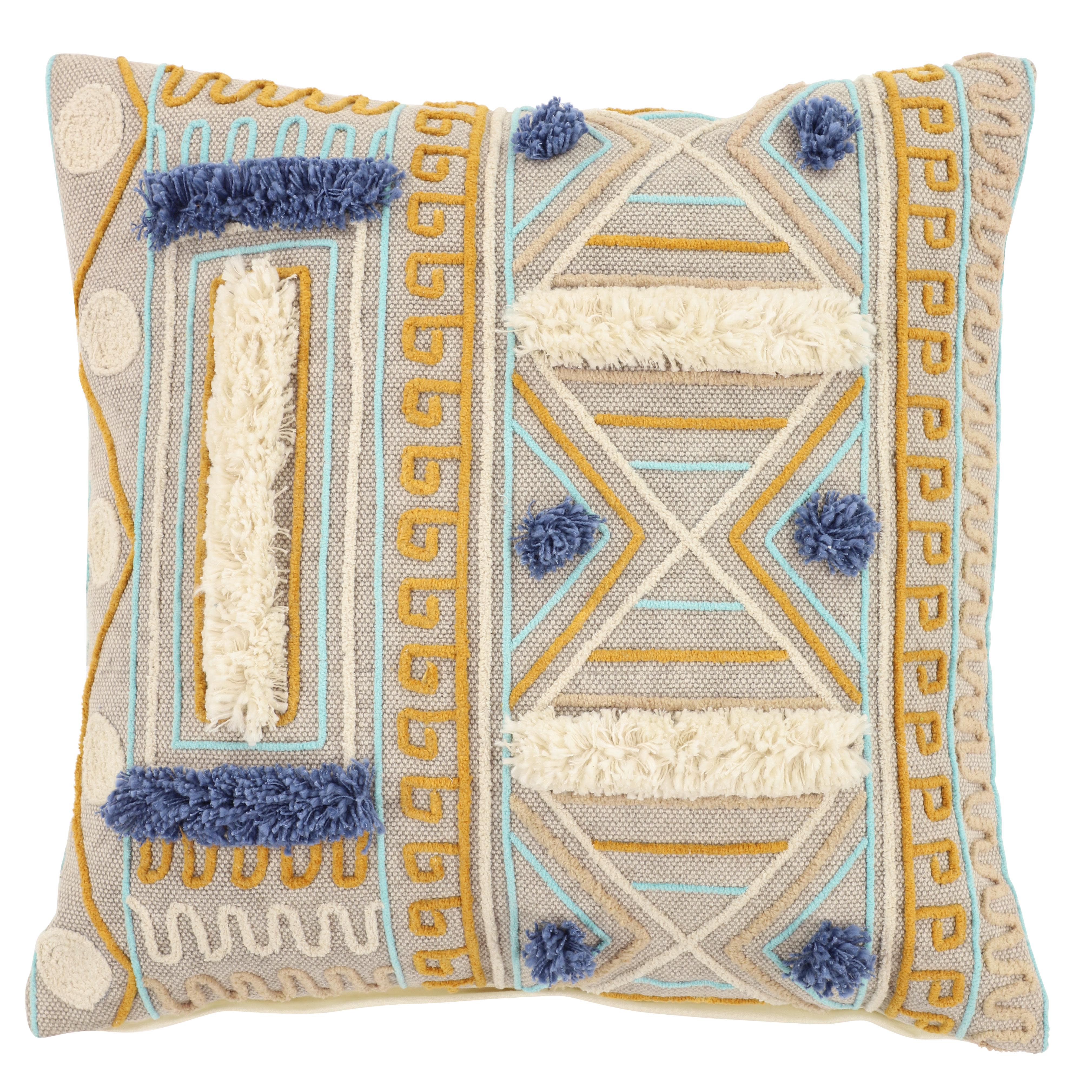 cotton fabric pillow decorative, 24" x 7" x 24"