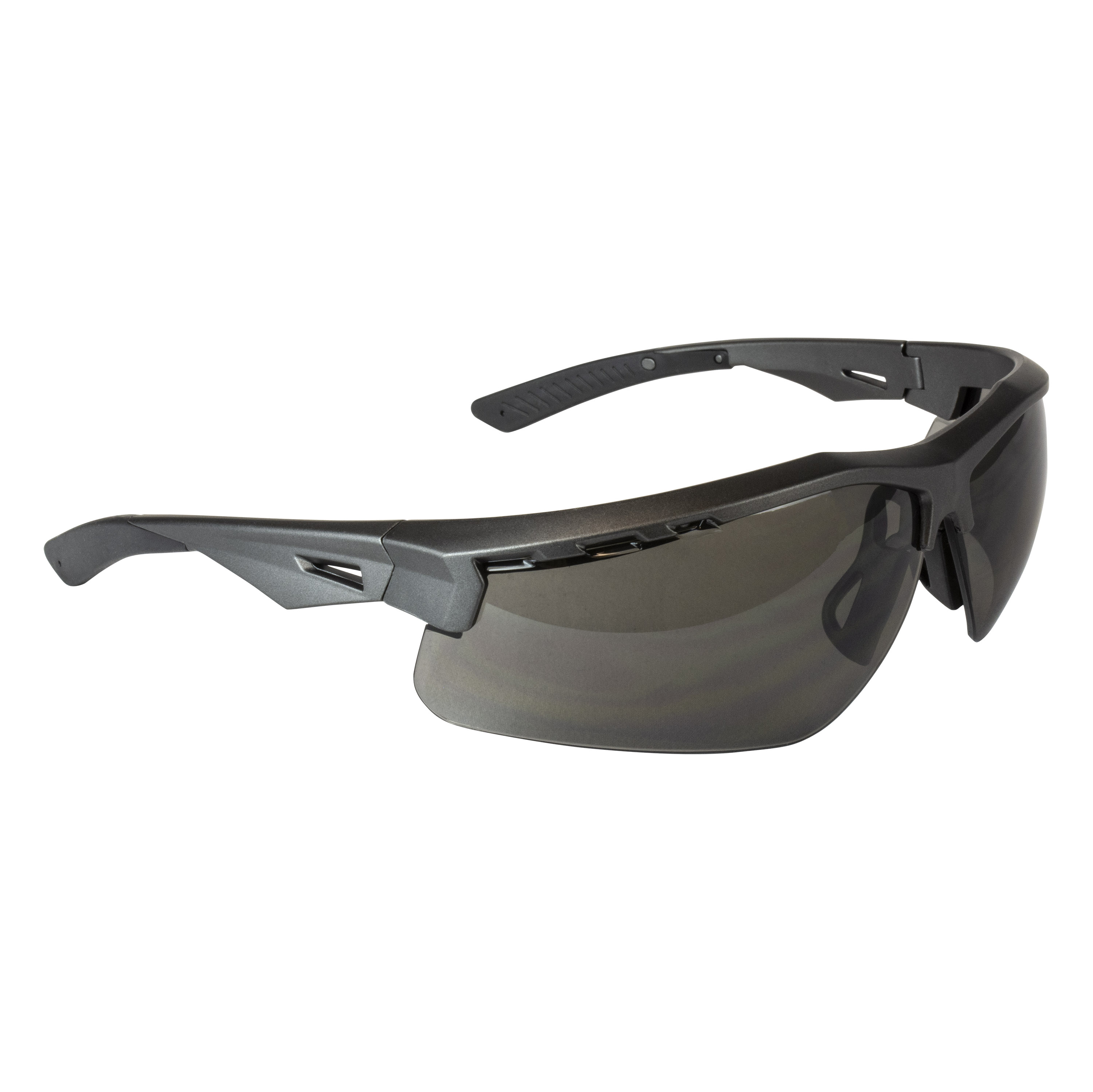 Thraxus IQ Safety Eyewear - Gun Metal Frame - Smoke IQ Anti-Fog Lens