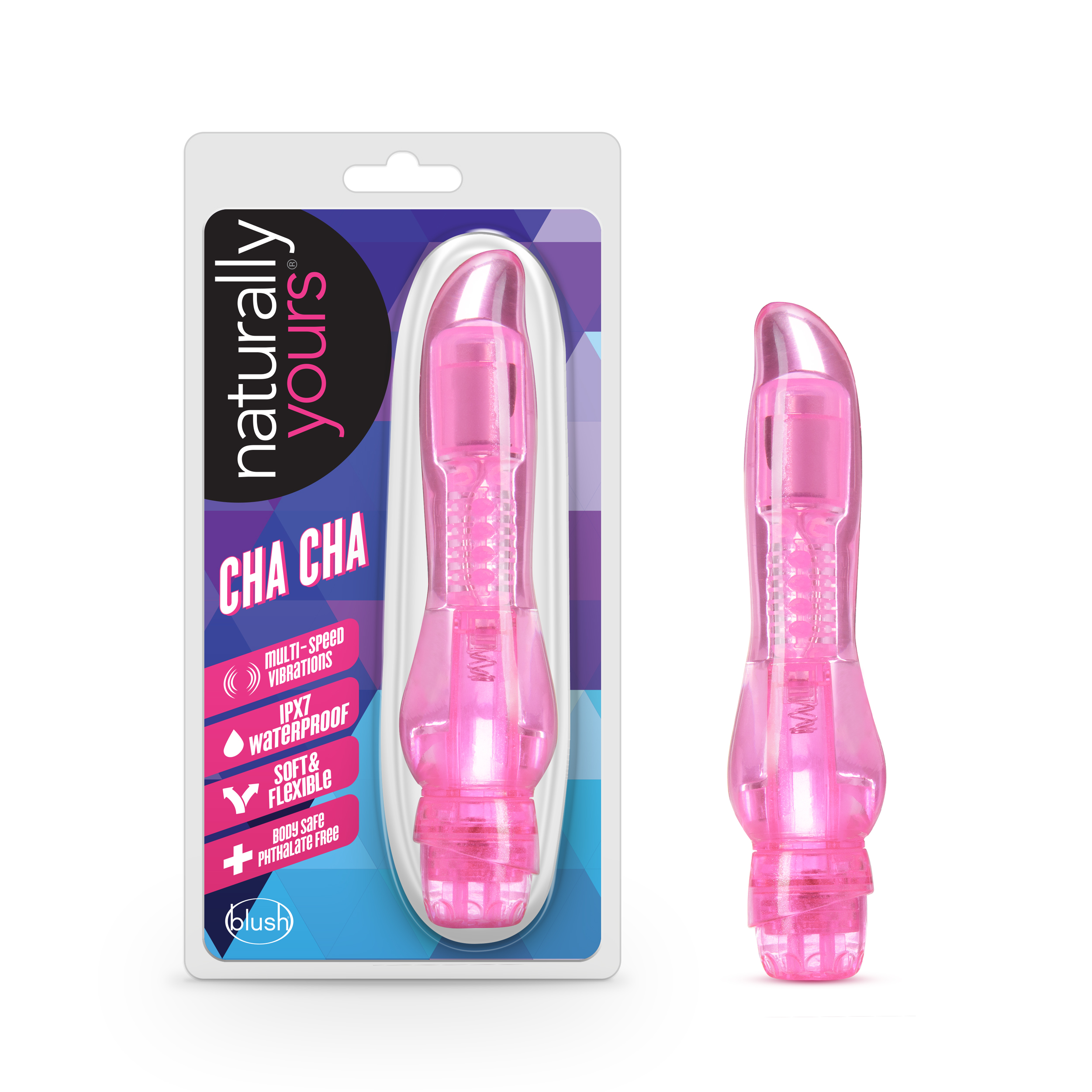 Blush Naturally Yours Cha Cha Pink 6.75-Inch Vibrator