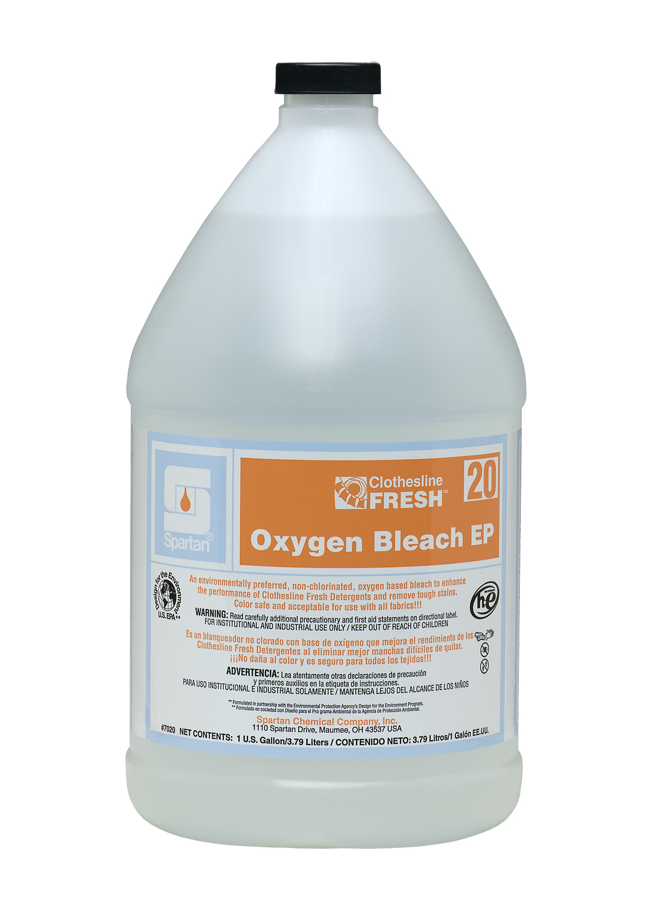 Spartan Chemical Company Clothesline Fresh Oxygen Bleach EP 20, 1 GAL 4/CSE