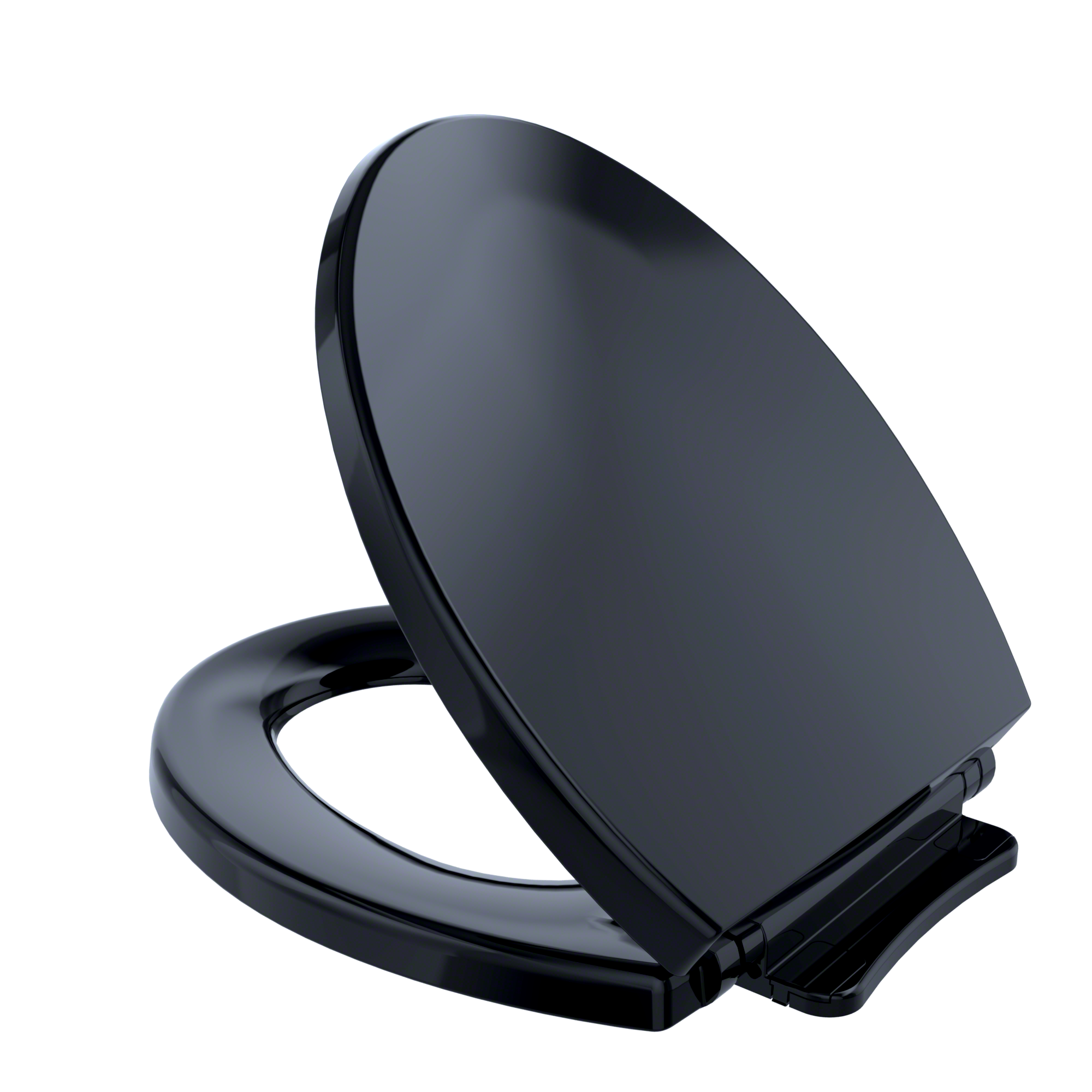 TOTO SoftClose Non Slamming, Slow Close Round Toilet Seat and Lid, Ebony, Plastic, SS113#51