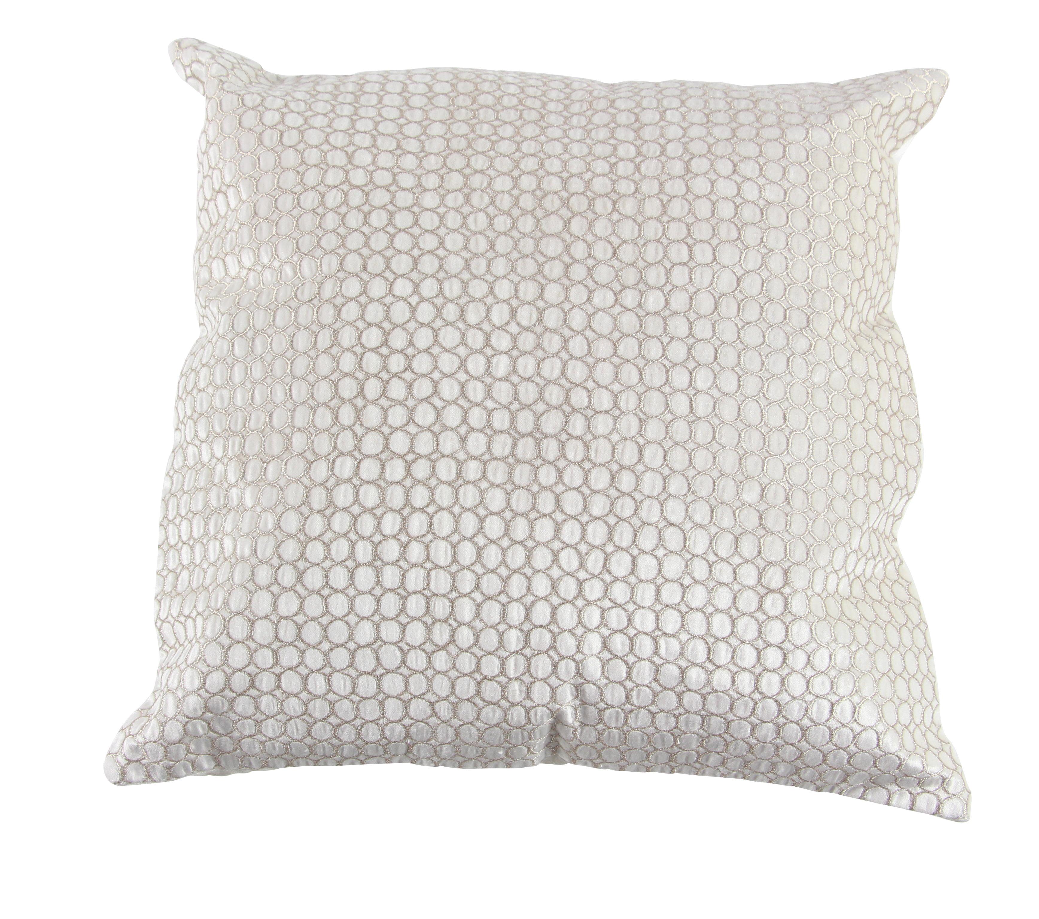 White Fabric  Pillow Decorative, 20" x 6" x 20"