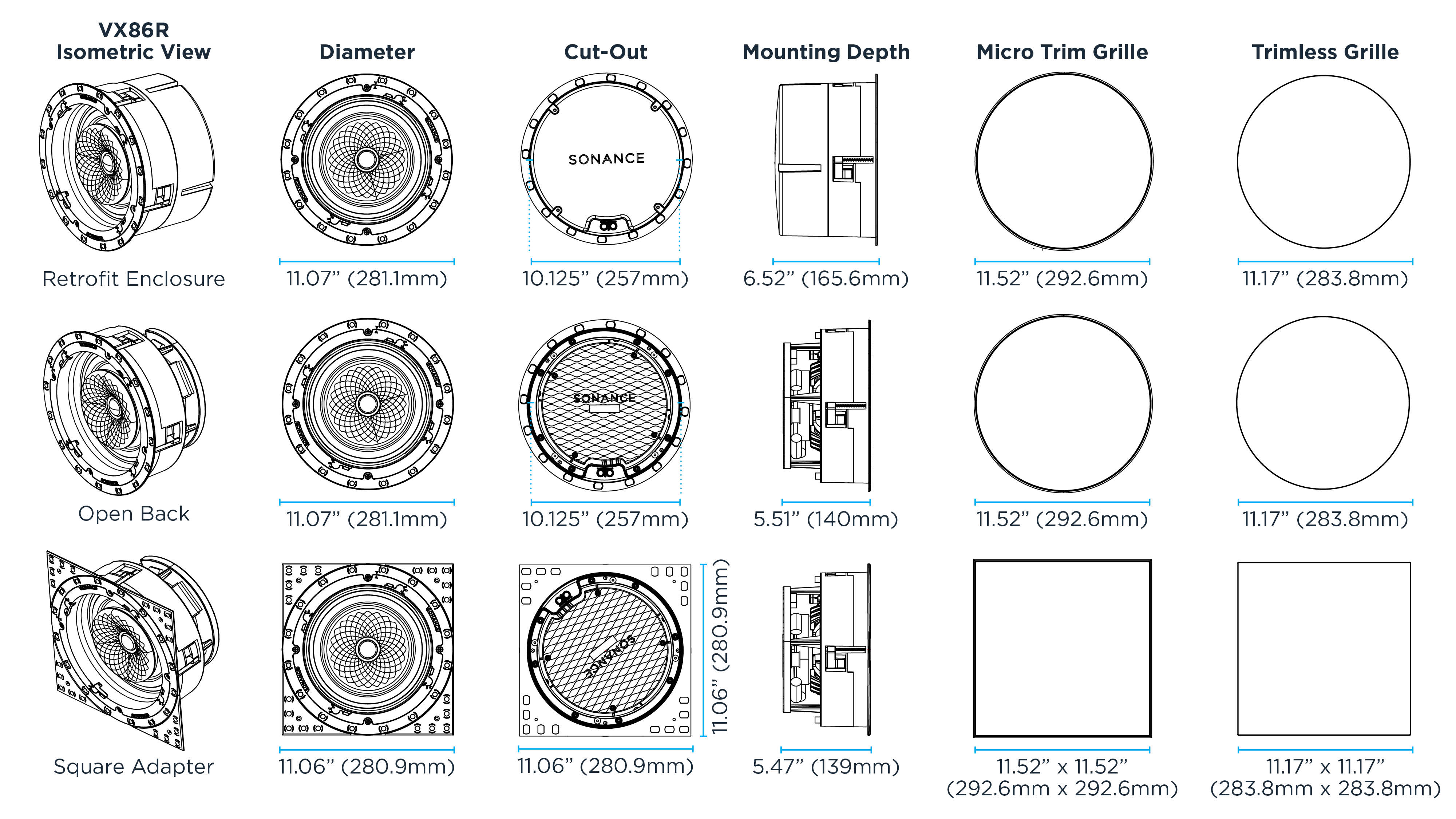 Module-VX86R Dimensional Drawings