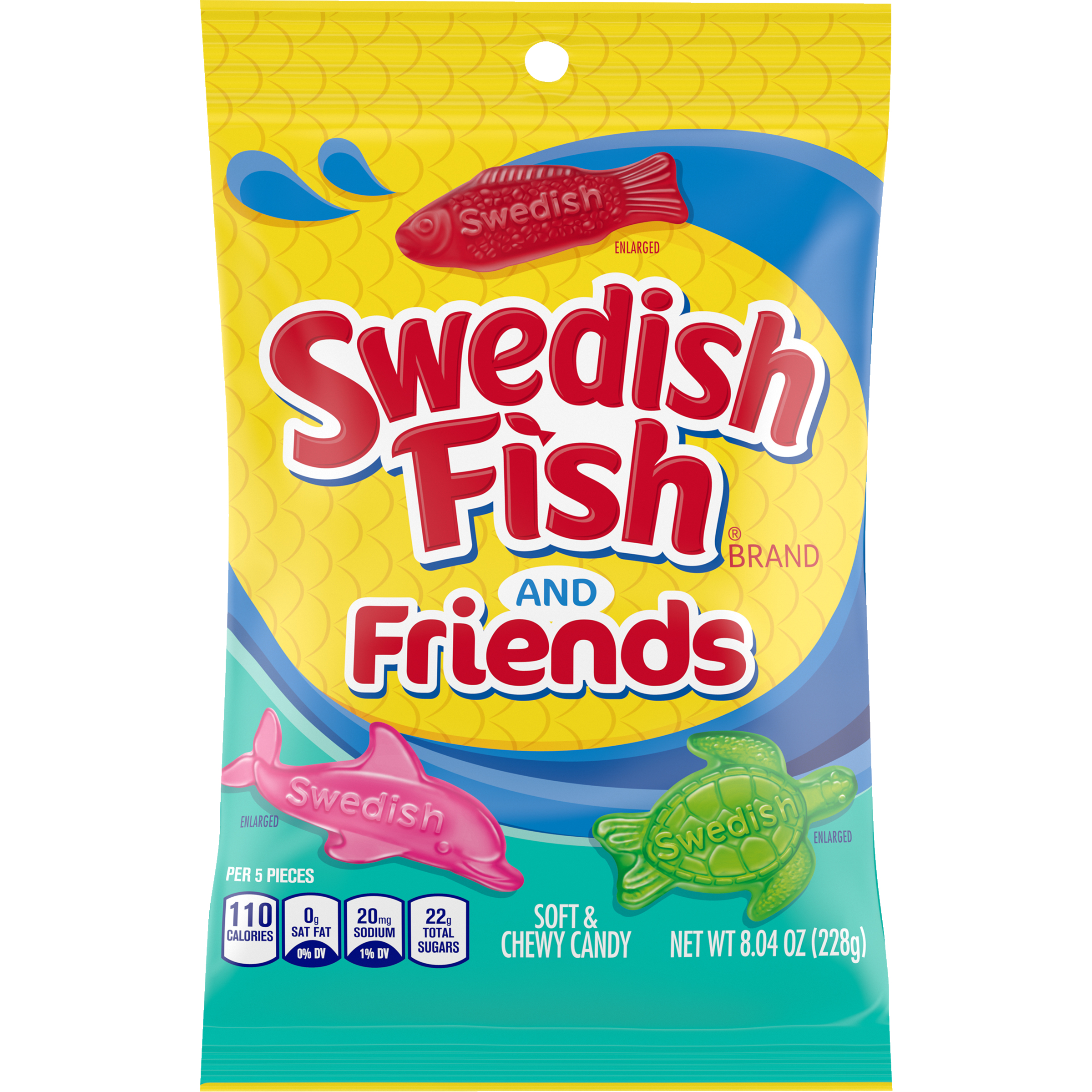 SWEDISH FISH and Friends Soft & Chewy Candy, 8.04 oz-1