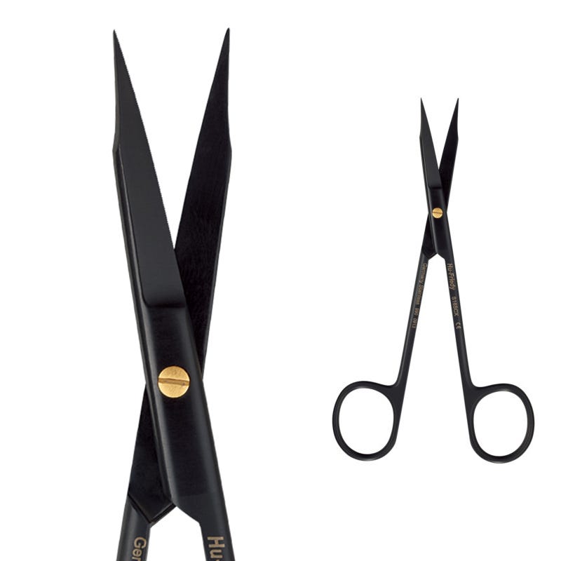 Hu-Friedy Goldman Fox Scissor,  Curved, Super Cut, "Black Line"