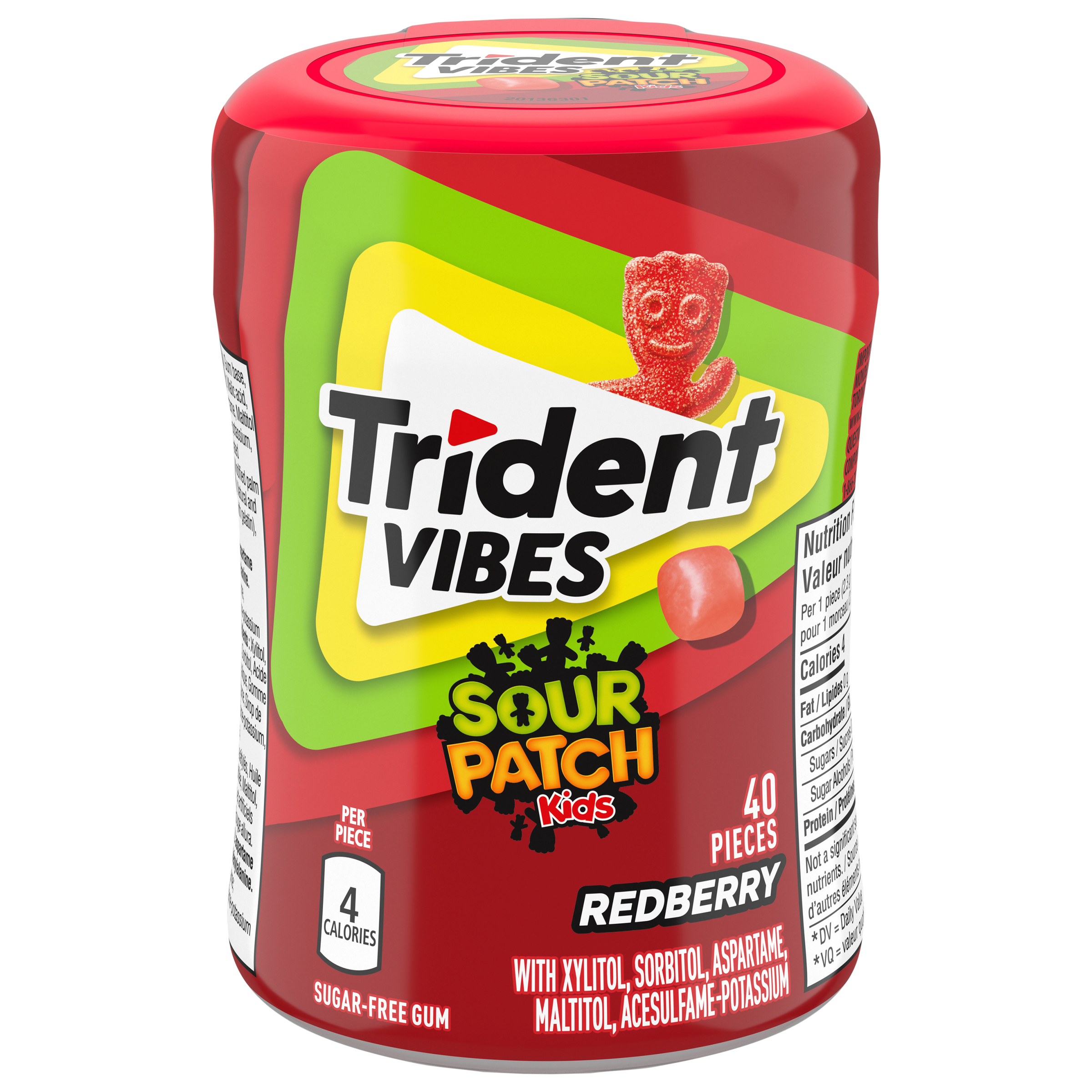 Trident Vibes Red Berry Gum 40 N