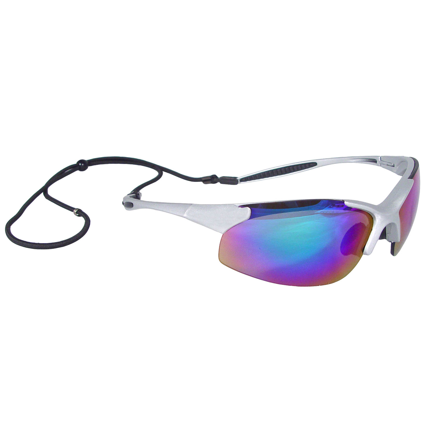 Rad-Infinity Safety Eyewear - Silver Frame - Green Mirror Lens