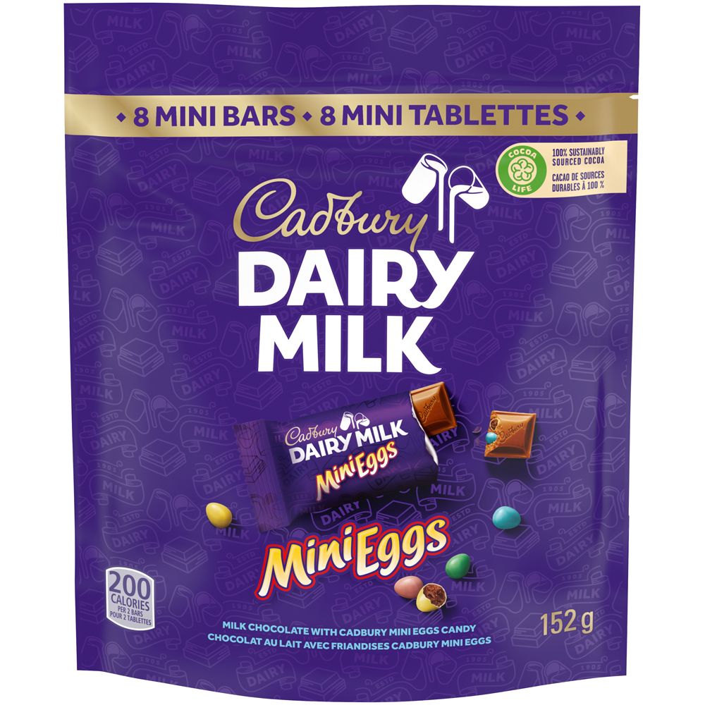 Cadbury Dairy Milk Mini Eggs, Mini Chocolate Bars, 8 Count, 152 G-1