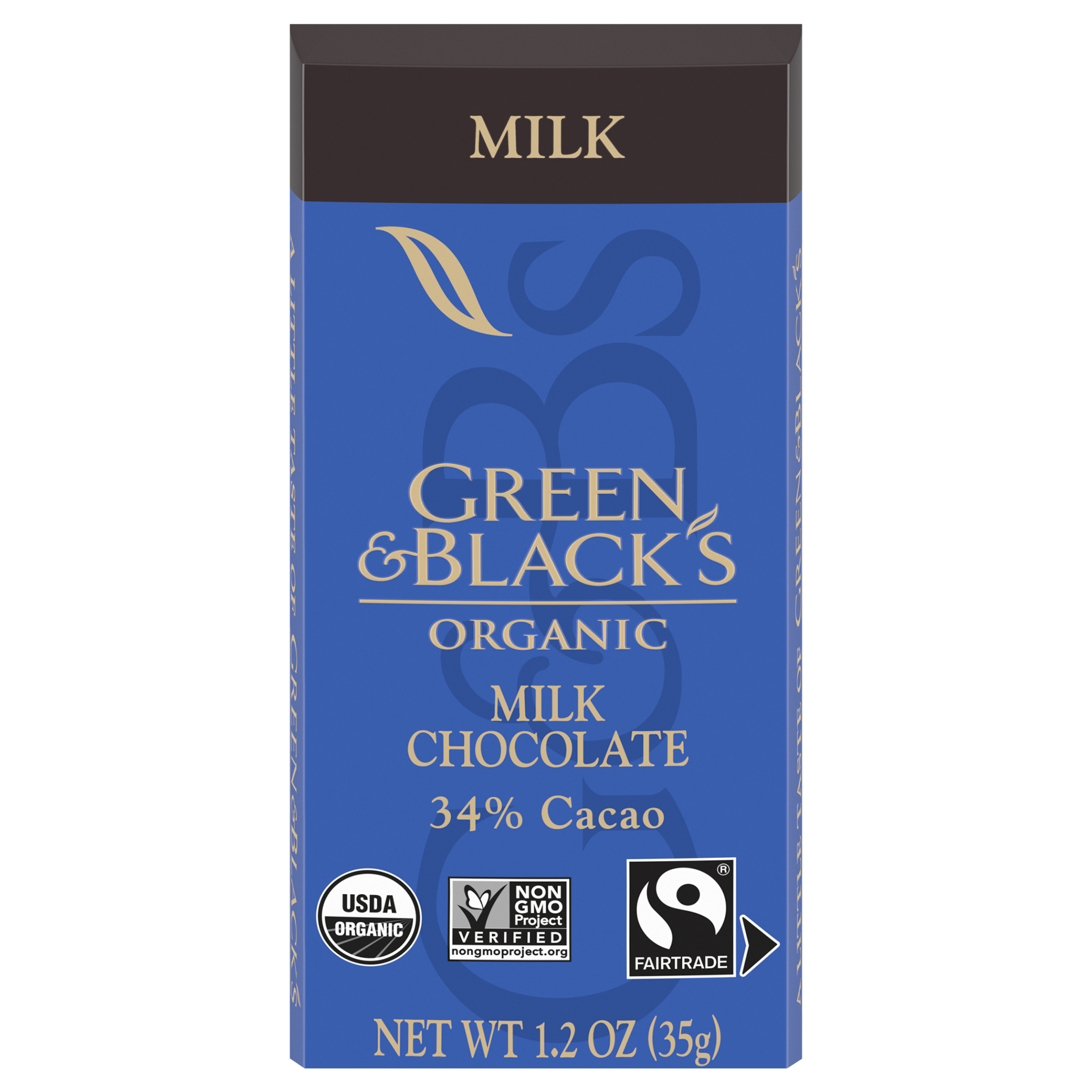 Green & Black's Organic Milk Chocolate Bar, 34% Cacao, 1.2 oz