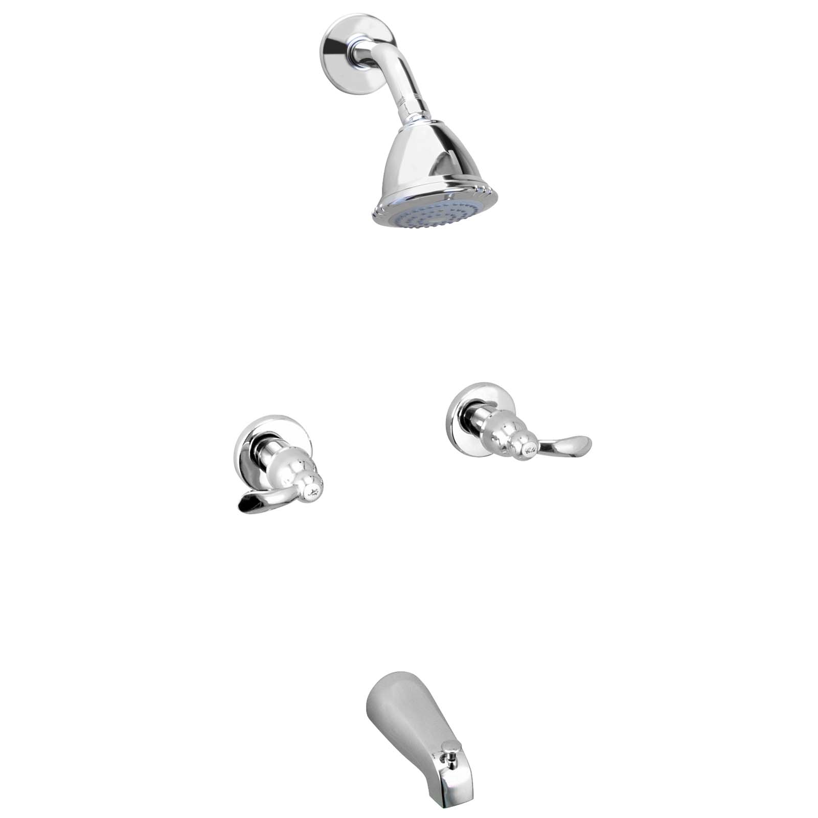 Wolverine Brass® EST0330 Essence Two Handle Non-Pressure Balanced Tub & Shower, Chrome Valve Included