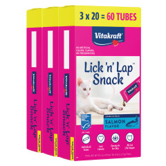 Image of Vitakraft Lick 'n' Lap Snack™ Cat Treat with Salmon, Value-Pack, 60 Count