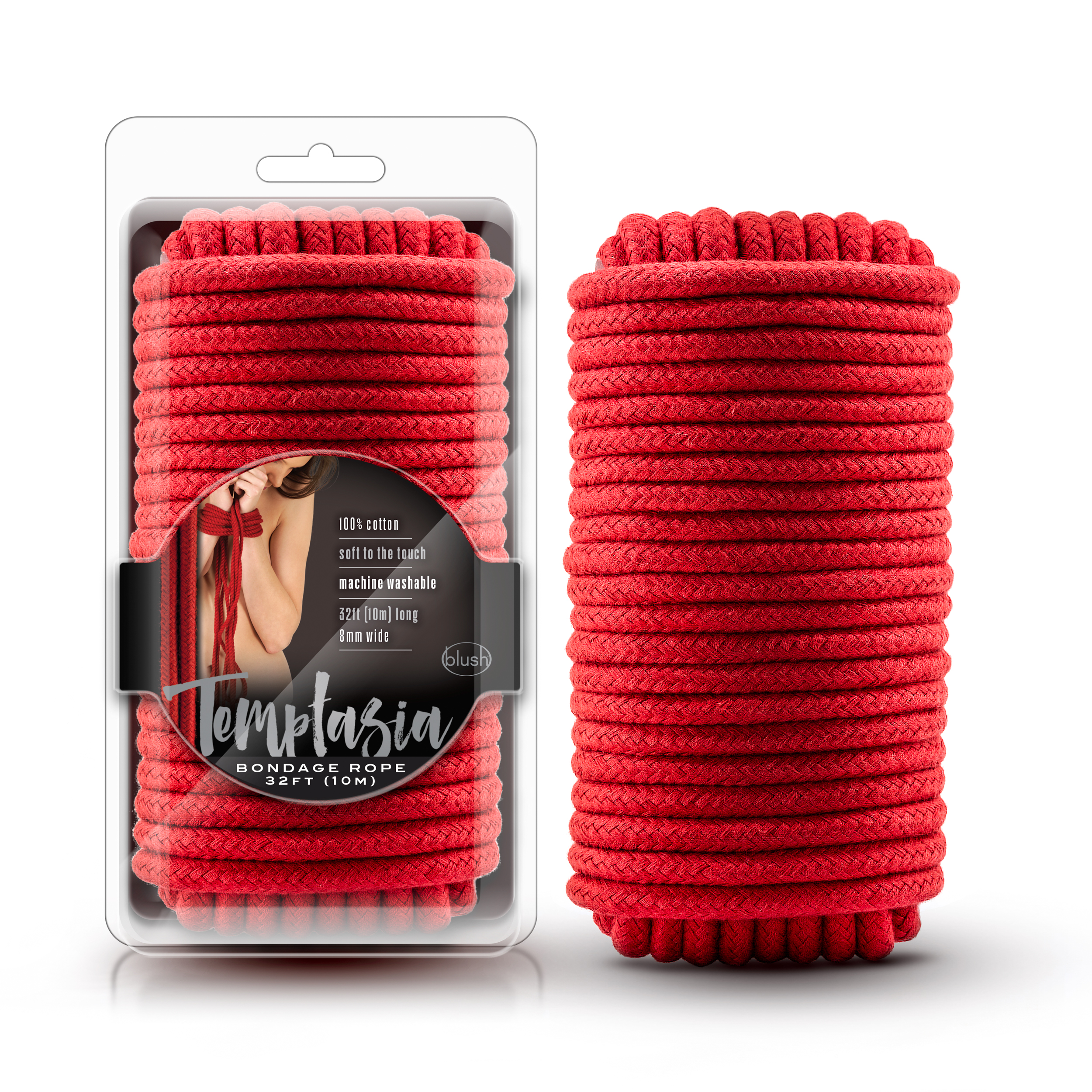 Blush Temptasia Bondage Rope 32 Feet - Red