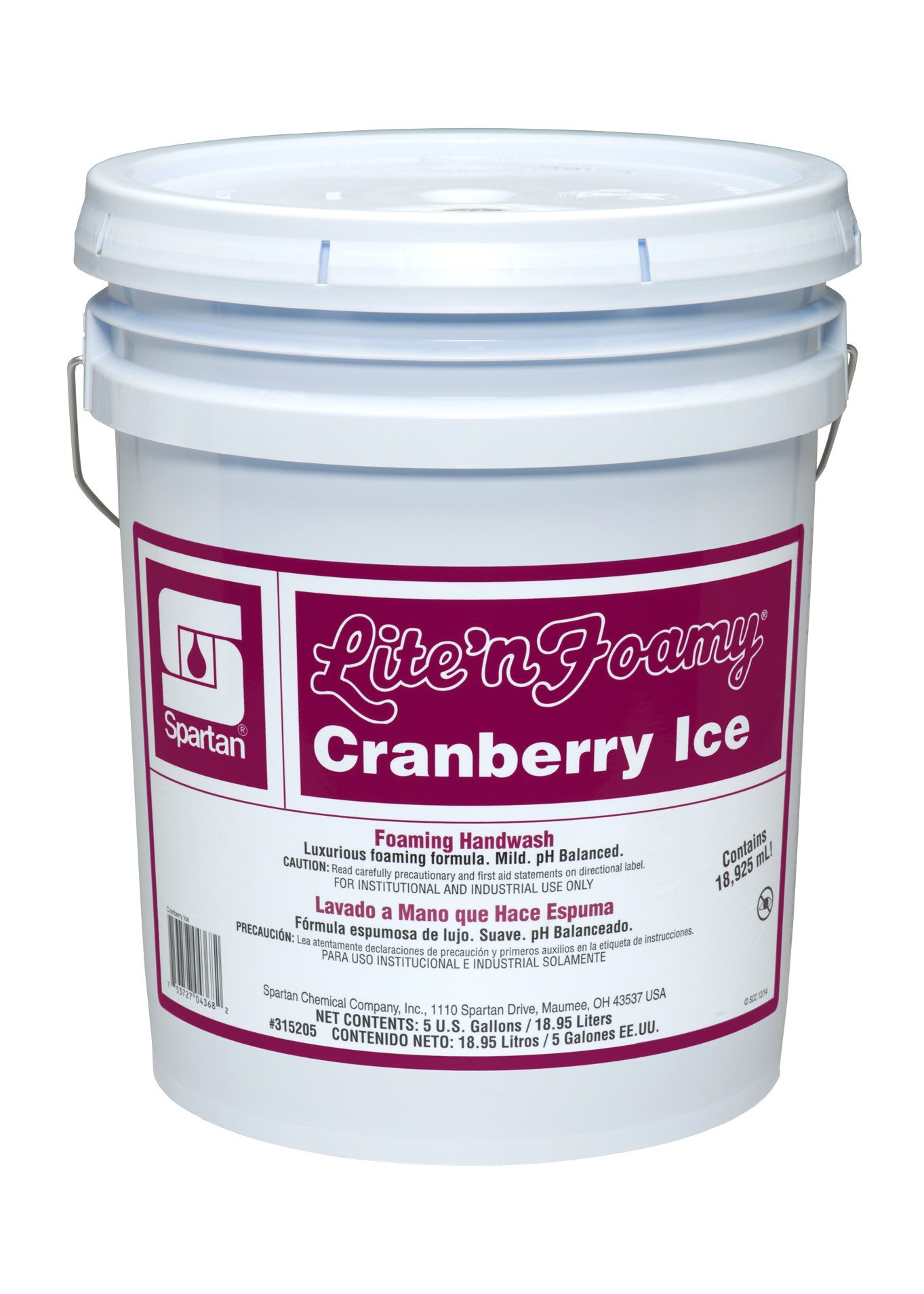 Spartan Chemical Company Lite'n Foamy Cranberry Ice, 5 GAL PAIL