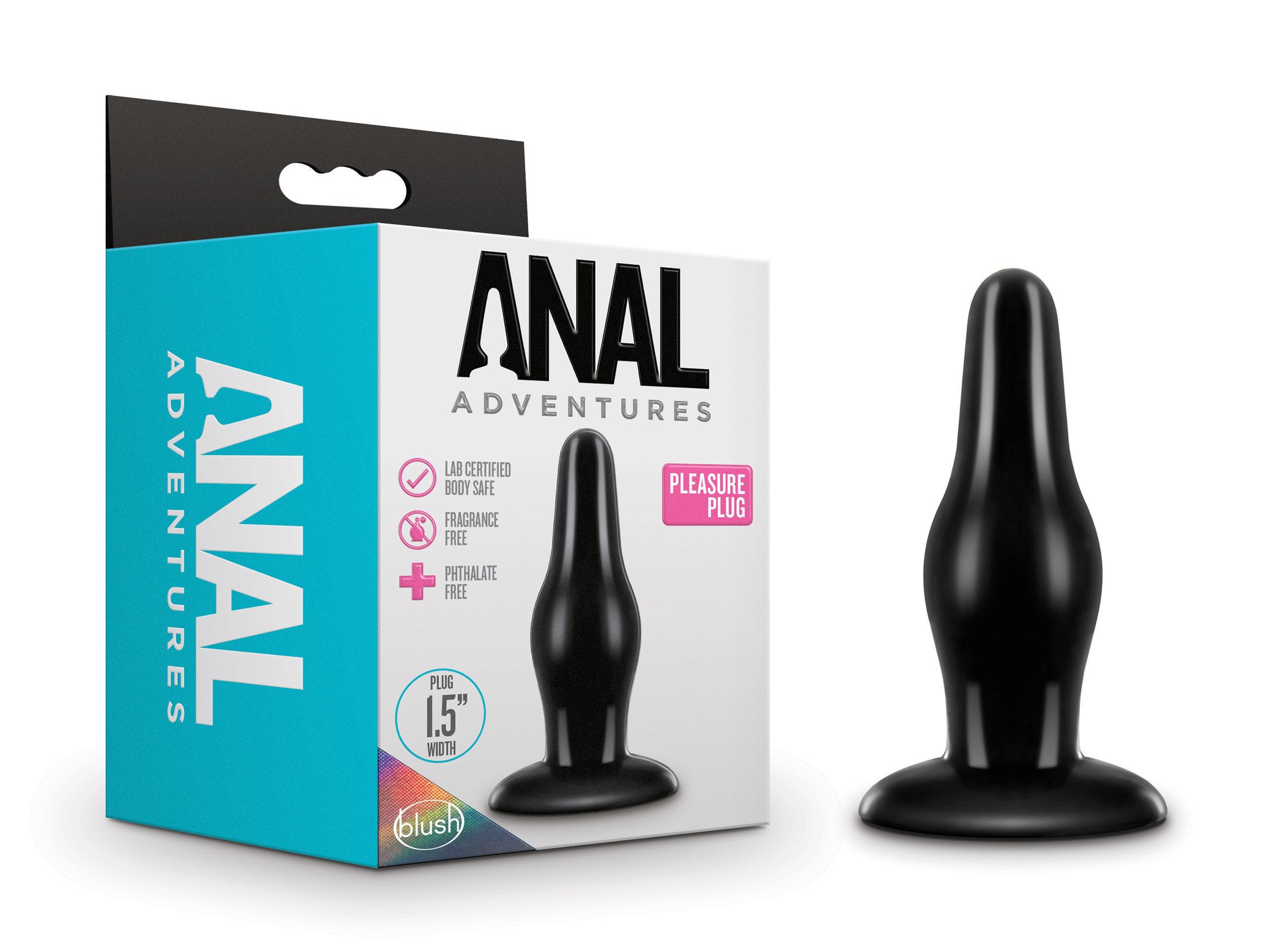 Blush Anal Adventures Pleasure Black 4.25-Inch Anal Plug