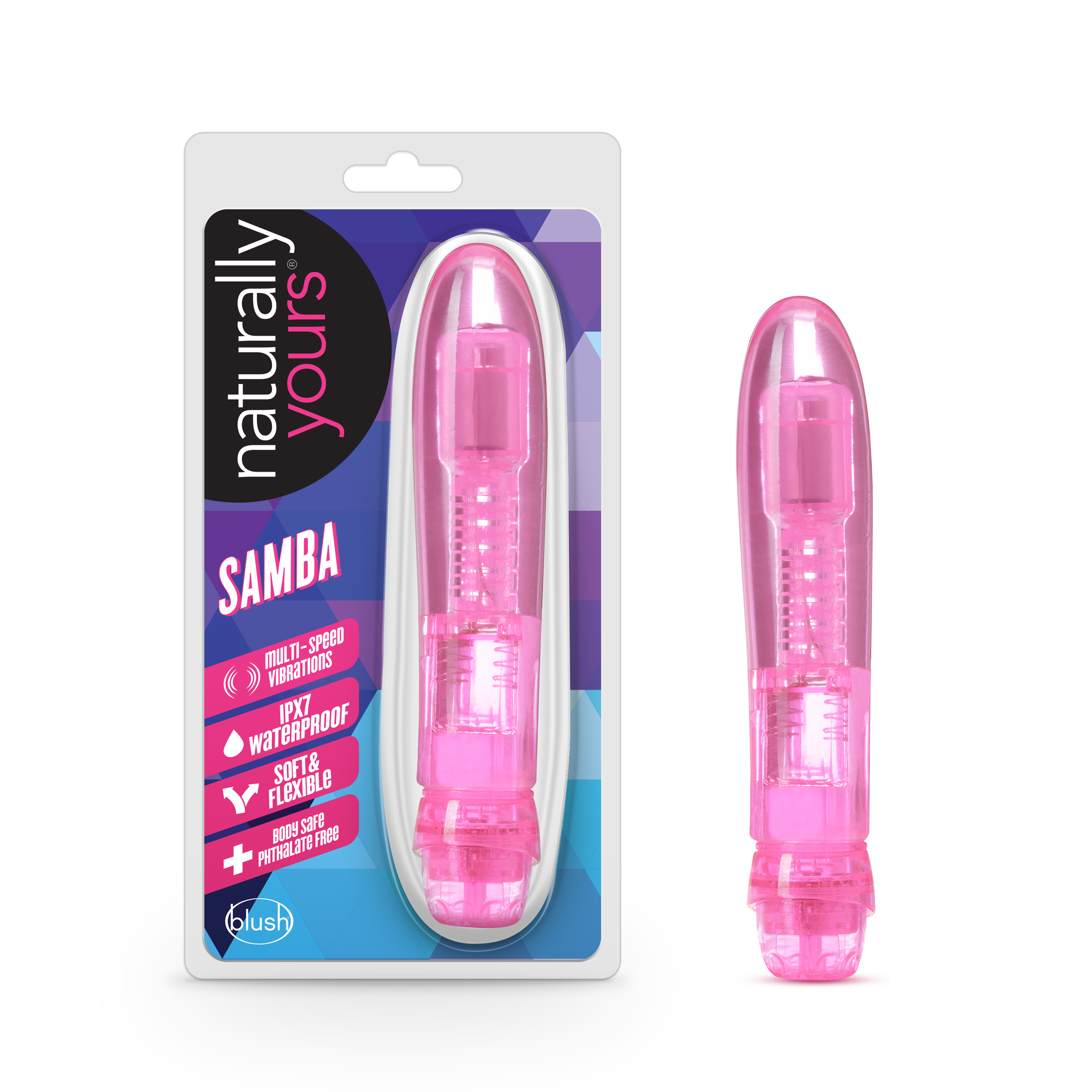 Blush Naturally Yours Samba Pink 6.75-Inch Vibrator