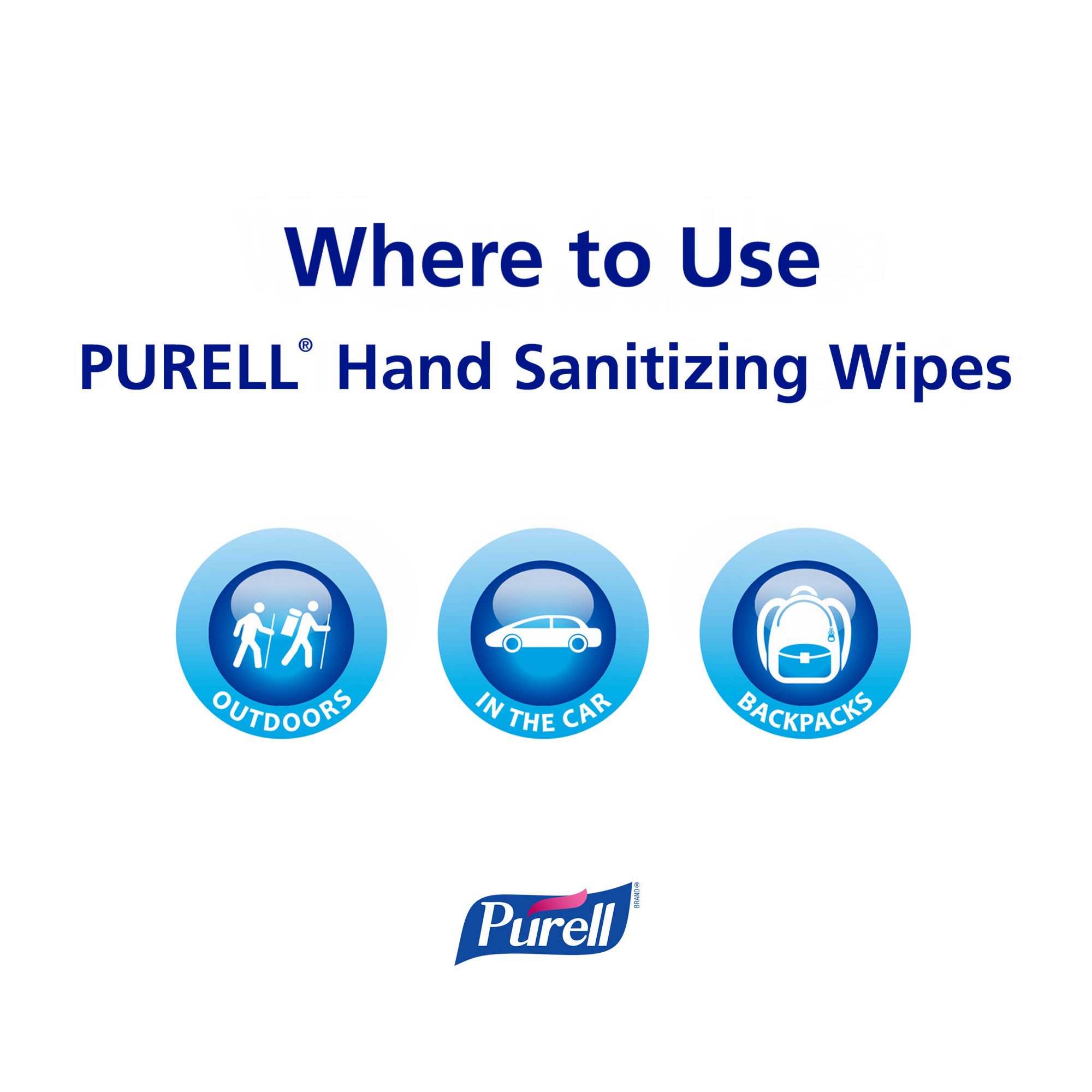 Picture of PURELL® Sanitizing Wipes, Purell, Premoistened, Alcohol Formulation, 6 x 7, White, 175/Canister (GOJ903106)