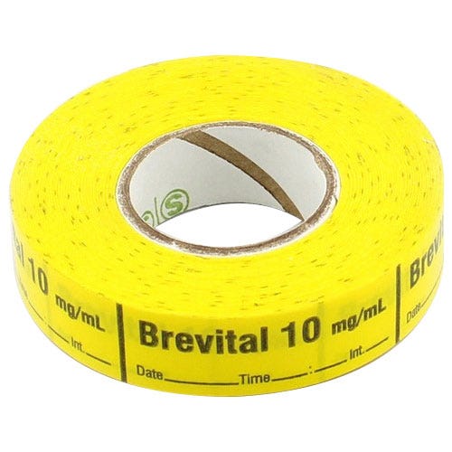Labels Brevital Yellow - 333/Roll
