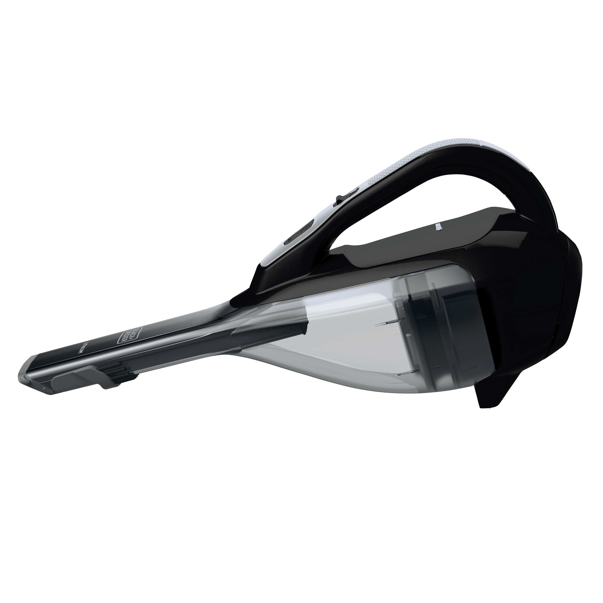 Profile of dustbuster Advanced Clean cordless hand vacuum.