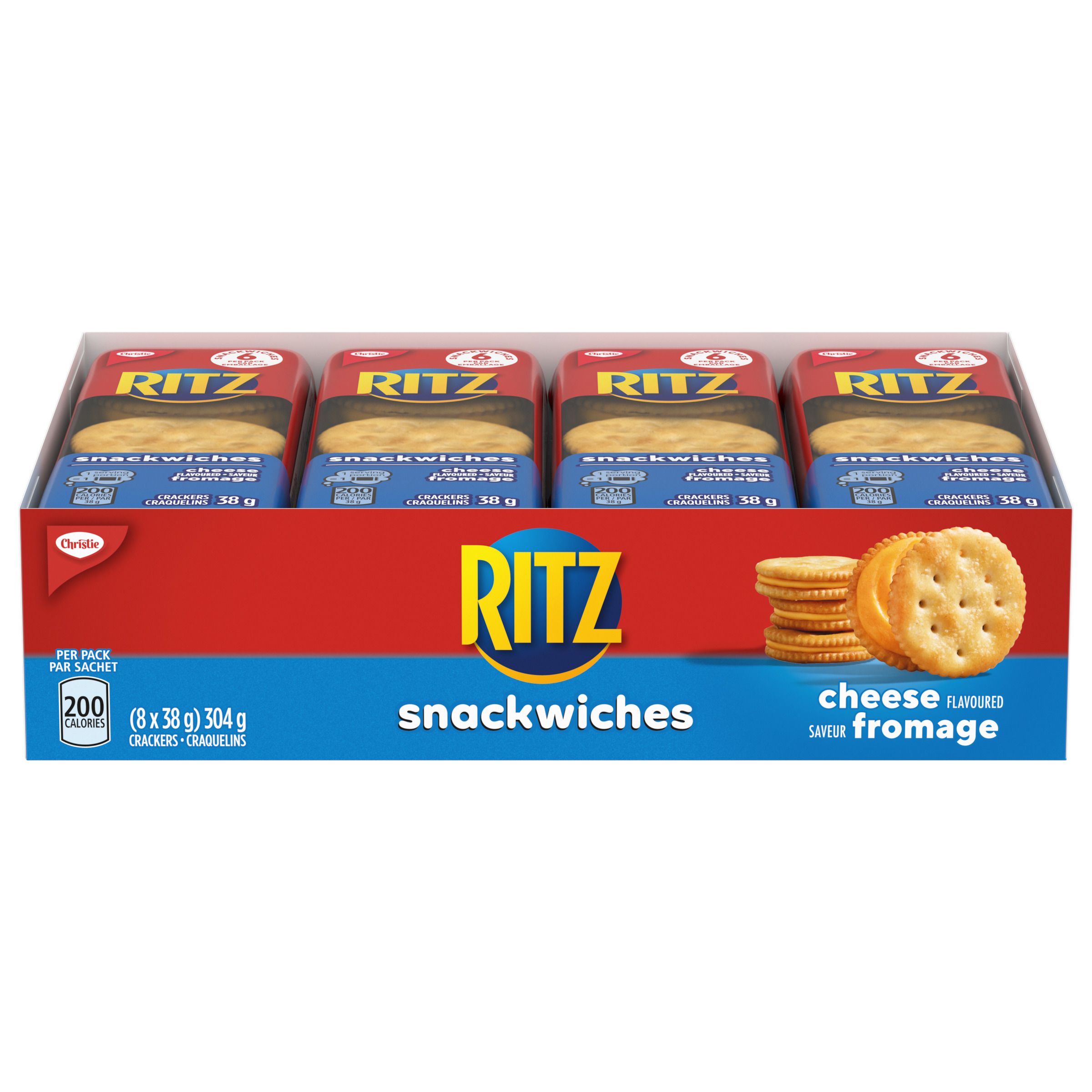 Craquelins RITZ Snackwich, saveur de fromage, 8 x 38 g / 304 g