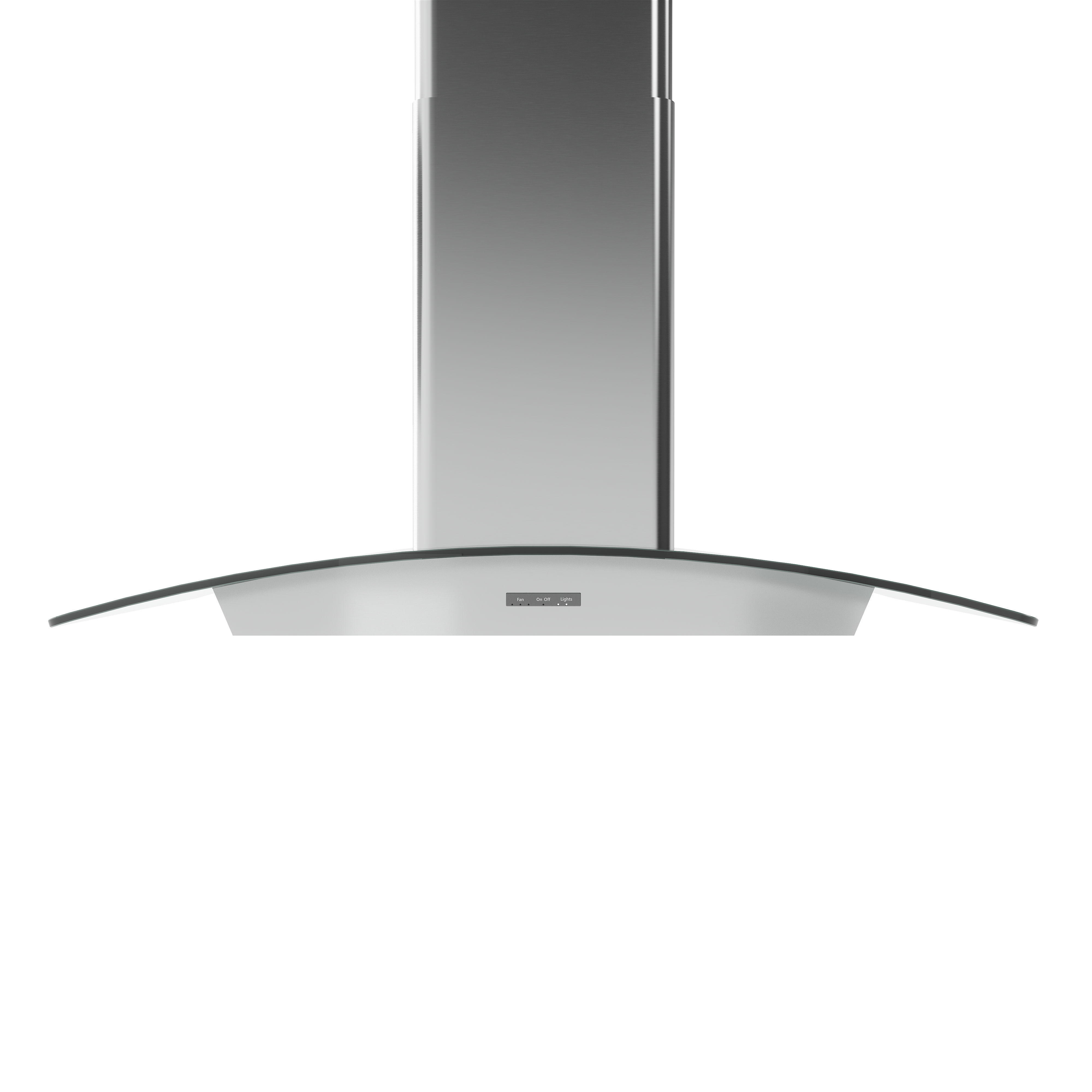 Zephyr Curved Glass Chimney Island Hood 36"  600 CFM 3 Speed
