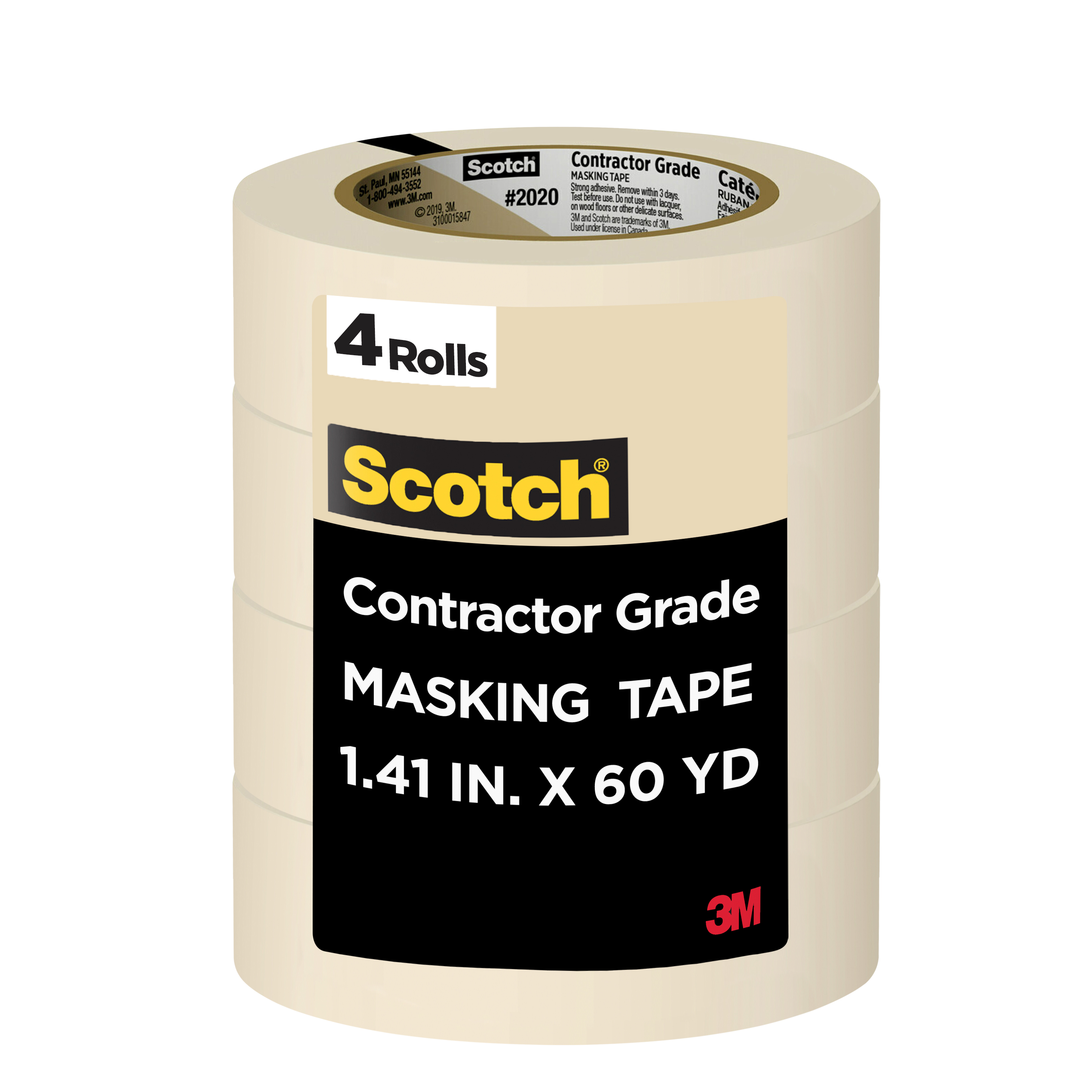 ORIGINAL SCOTCH CONTRACTOR GRADE 4PK PAINTERS TAPE