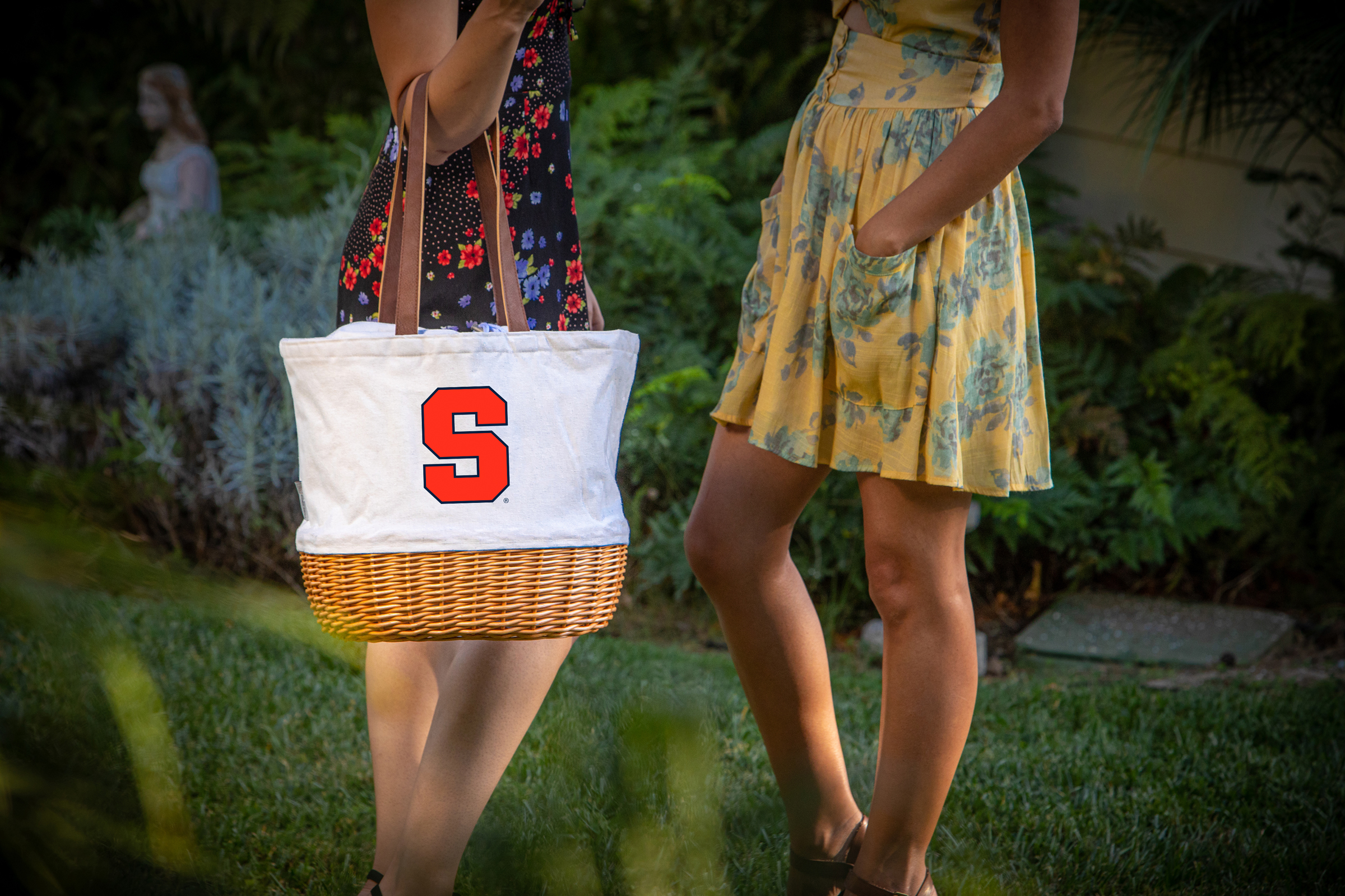 Syracuse Orange - Coronado Canvas and Willow Basket Tote