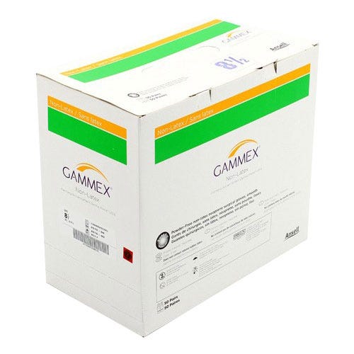 GAMMEX® Non-Latex Surgical Gloves, 8.5, Latex-Free, Powder-Free - 50/Box