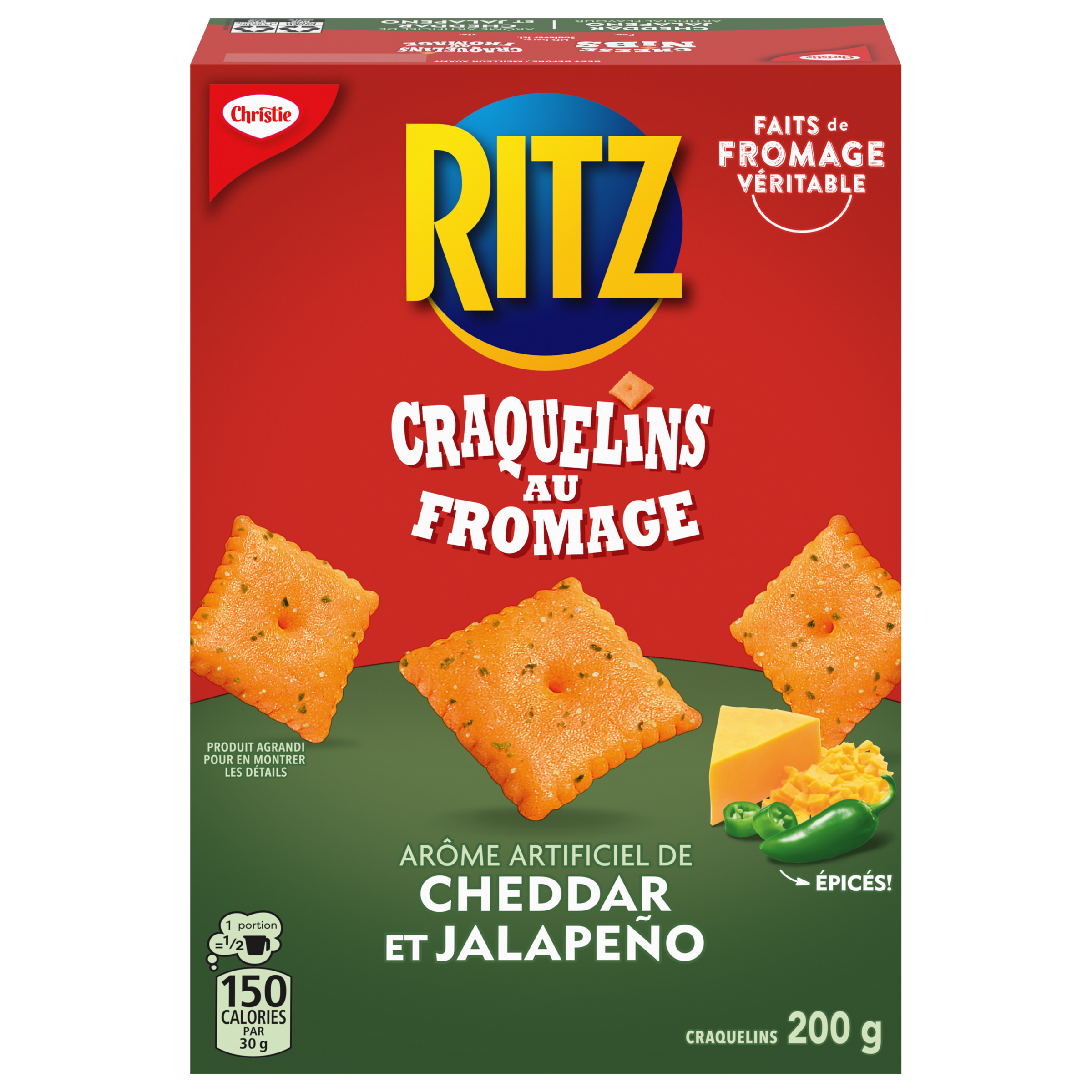 CHRISTIE RITZ CHEESE NIBS CHEDDAR JALAPENO 200G -thumbnail-0