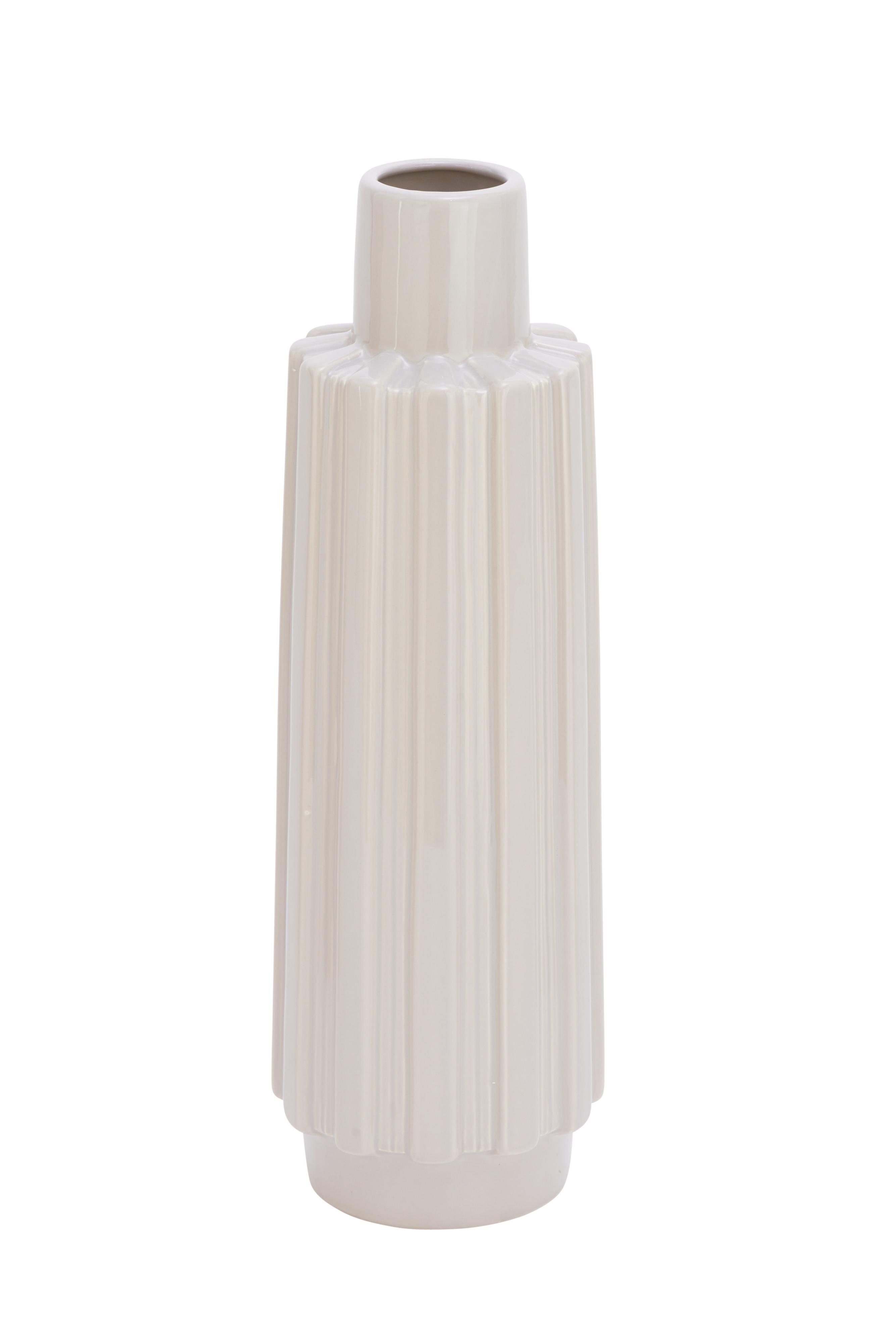 Gray Dolomite Modern Vase, 17" x 5" x 5"