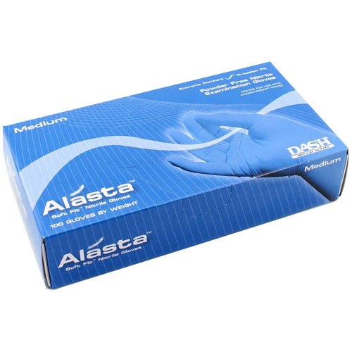 Alasta™ Nitrile Exam Gloves Medium Powder Free -100/Box