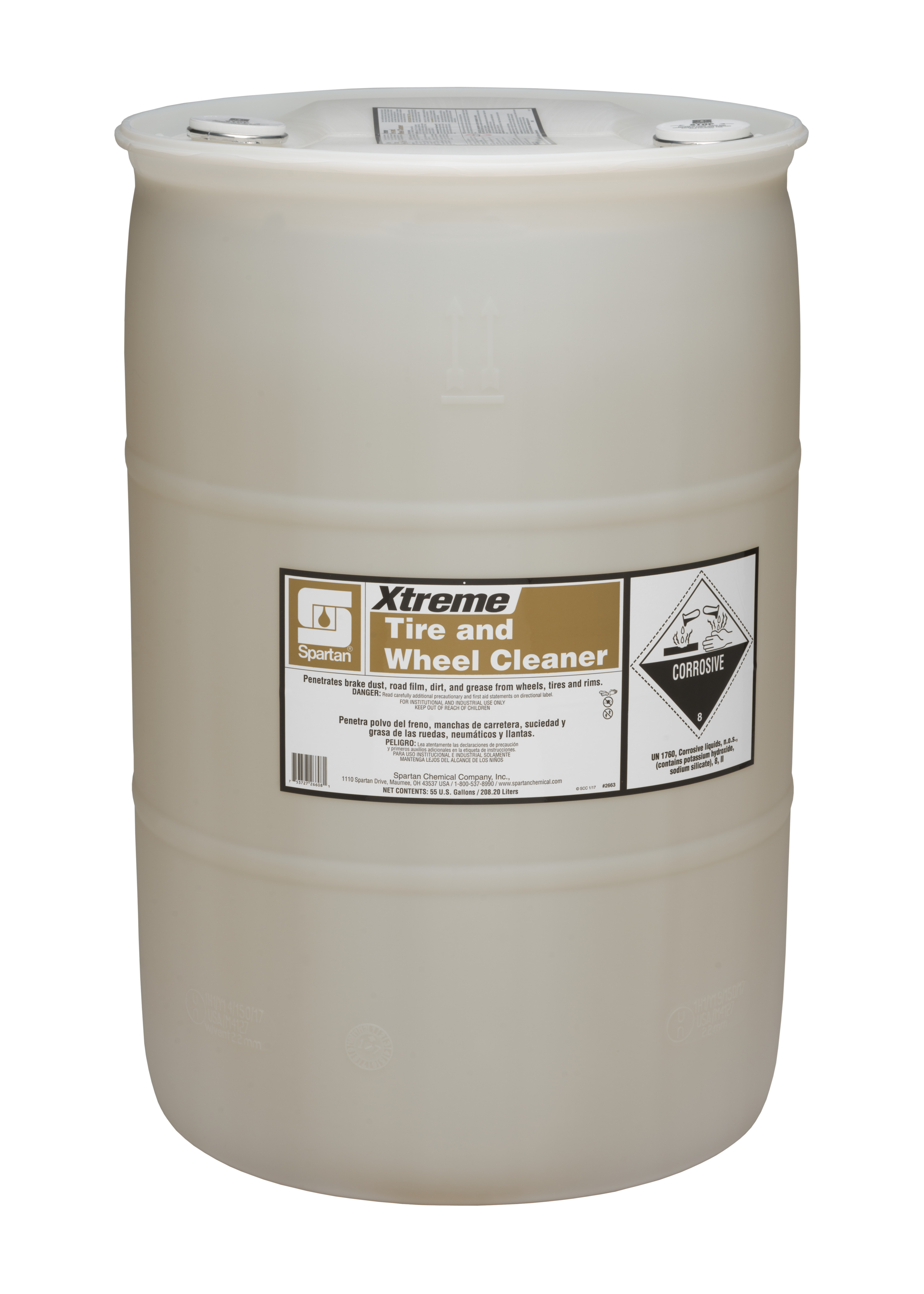 Spartan Chemical Company Xtreme Tire and Wheel Cleaner, 55 GAL DRUM