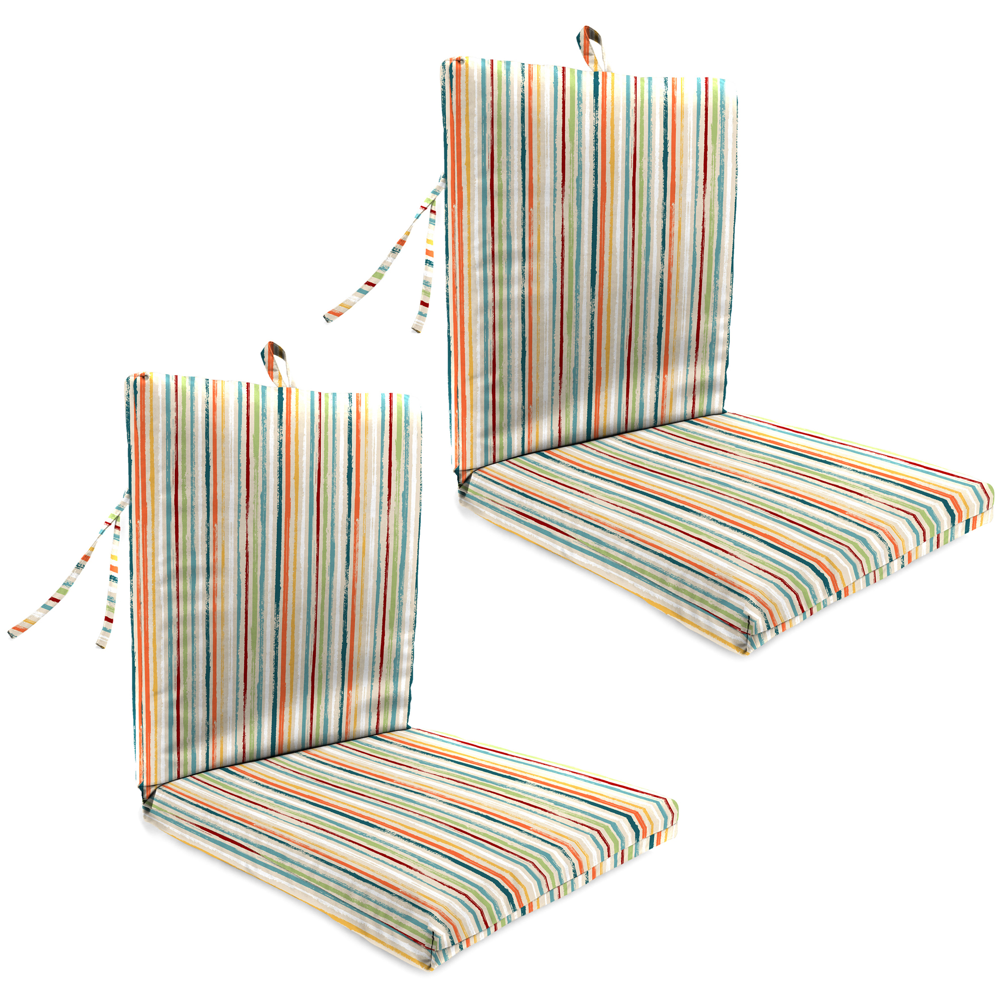 Nuevos Cojines para Silla de Exterior con Lazos y Lazo 21" x 38", Paquete de 2, Resistente a la Desvanecimiento - Imagen 4 de 8