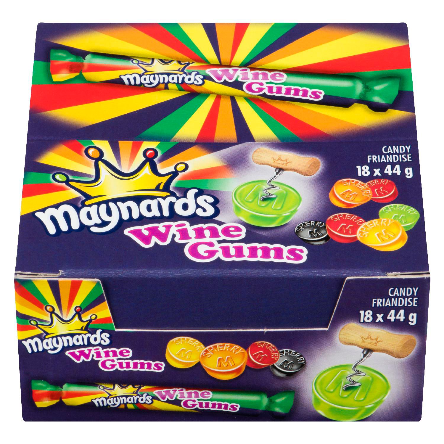 Maynards Wine Gum Rolls Candy, 44g  (18 packs)-thumbnail-0
