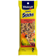 Image of Vitakraft Crunch Sticks Conure Treat Apricot & Cherry Flavor – 2 Sticks