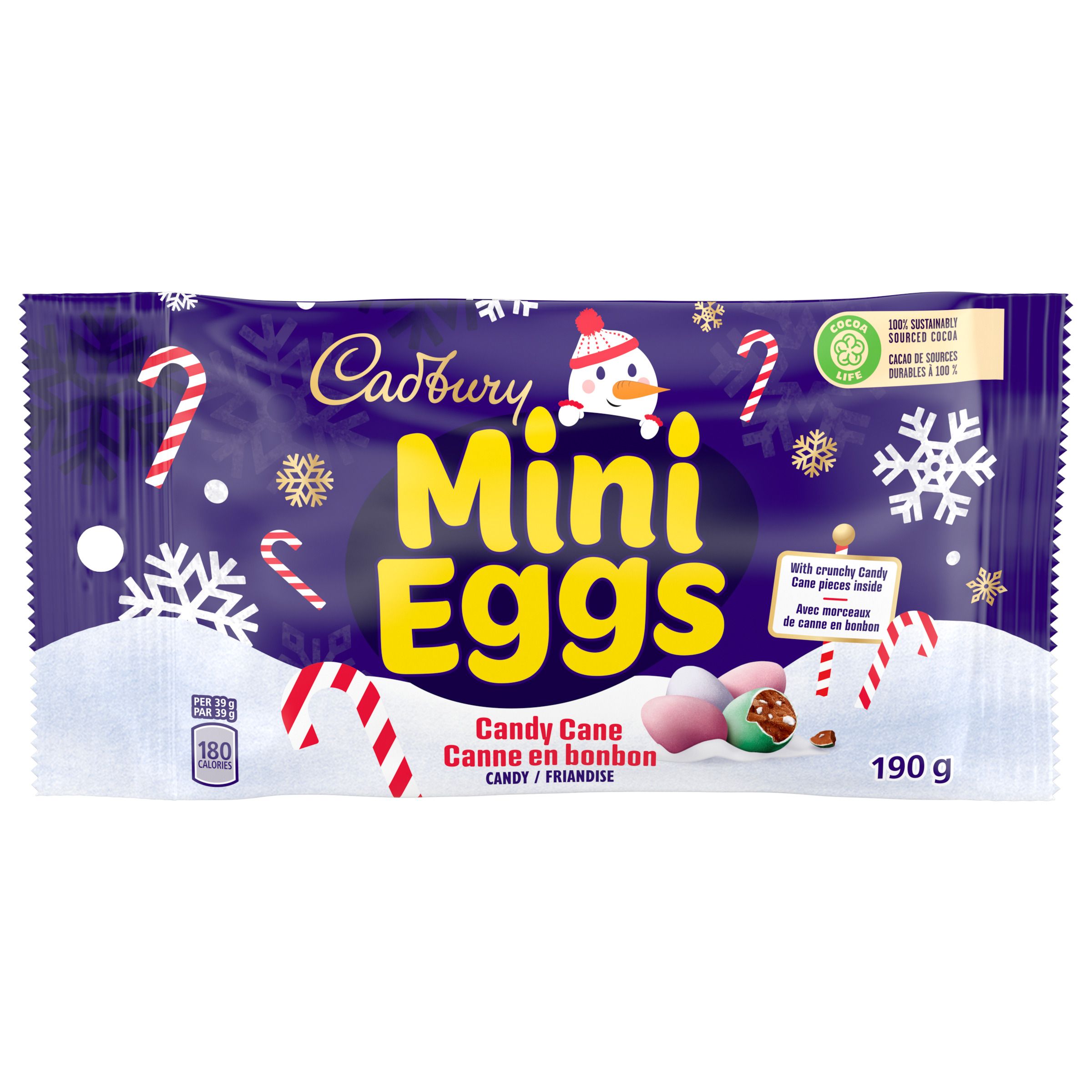 Friandises Cadbury Mini Eggs à la canne de bonbon (190 g)