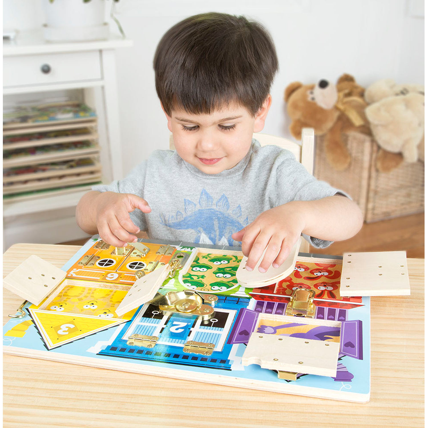 Melissa & Doug Latches Wooden Learning Board image number null