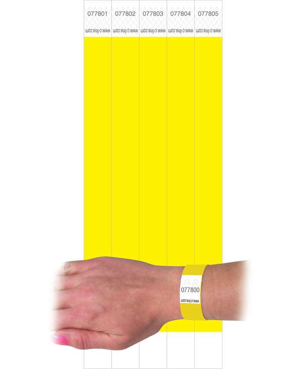 Wristbands Tyvek®, Yellow