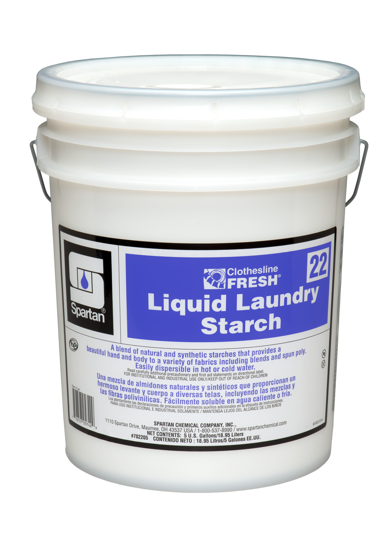 Spartan Chemical Company Clothesline Fresh Liquid Laundry Starch 22, 5 GAL PAIL