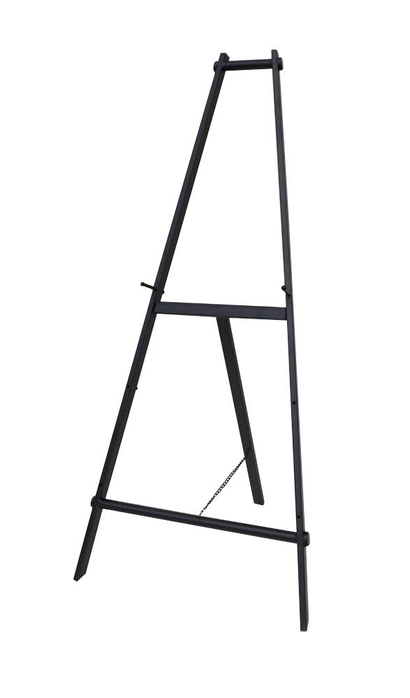 Large Industrial Style Black Metal Floor Easel, 22" x 50"
