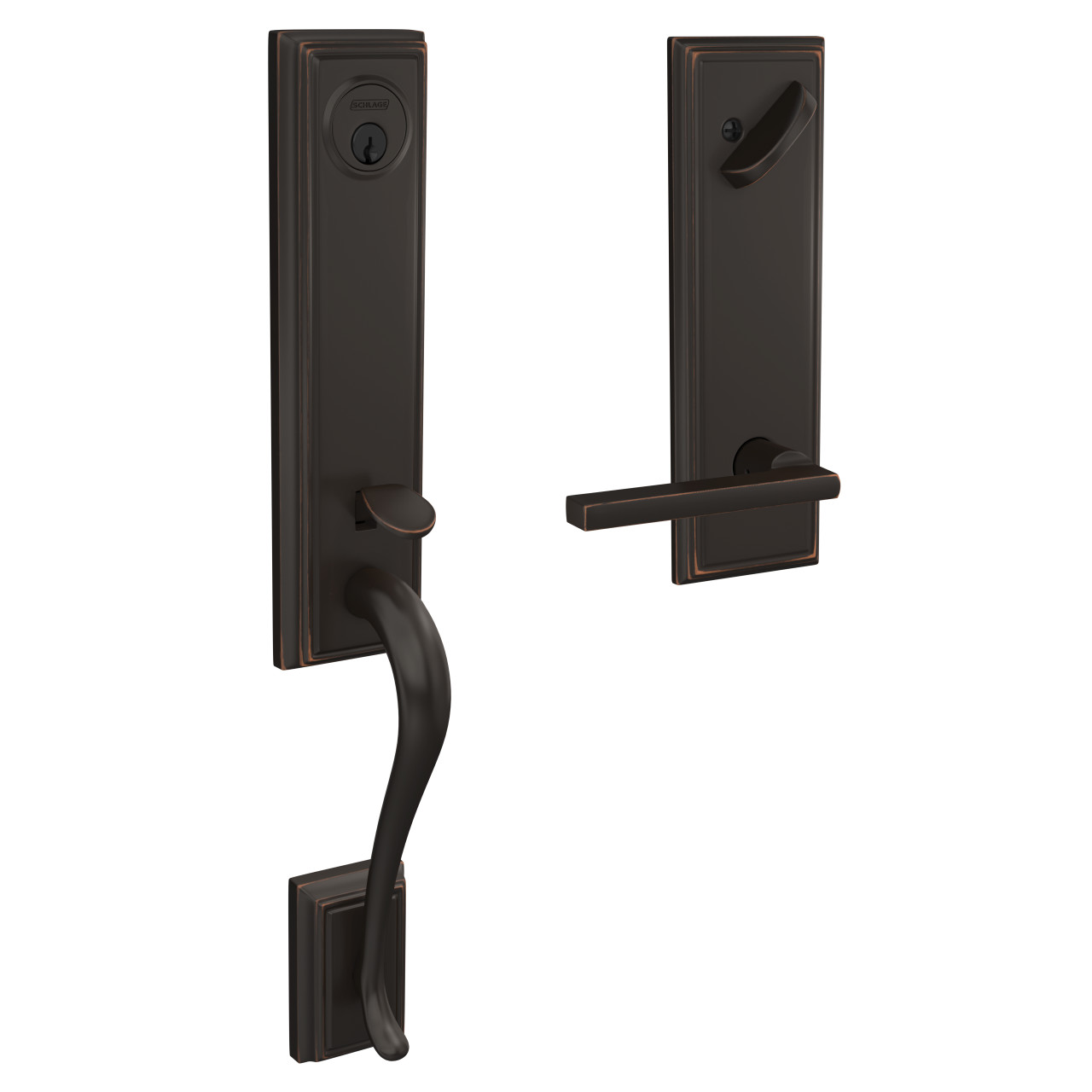 Custom 3/4 Trim Single Cylinder Handleset and Latitude Lever with Addison Trim