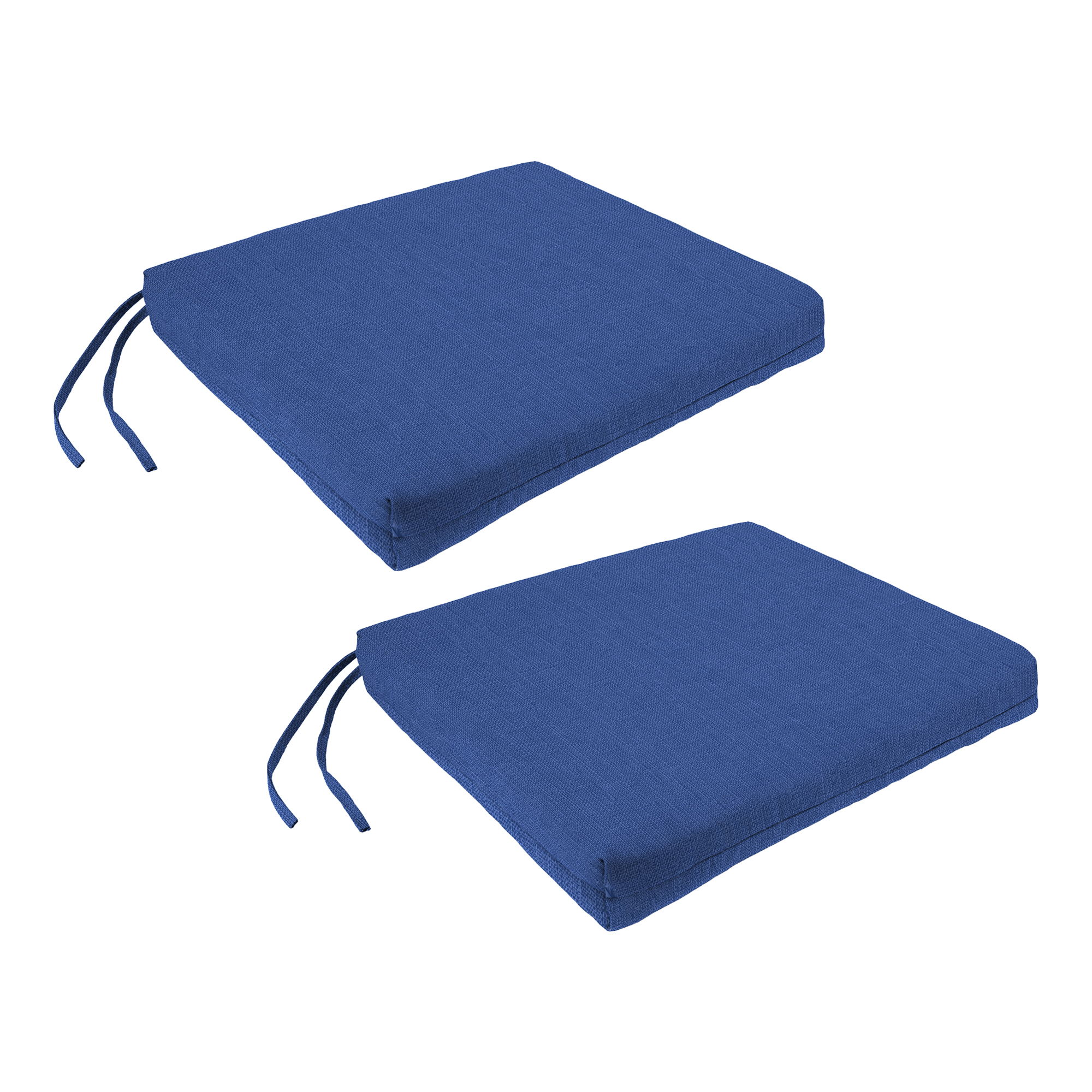 New Outdoor Chair Pad Seat Cushions with Ties 19" x 17", 2-Pack, Fade Resistant - Picture 19 of 21
