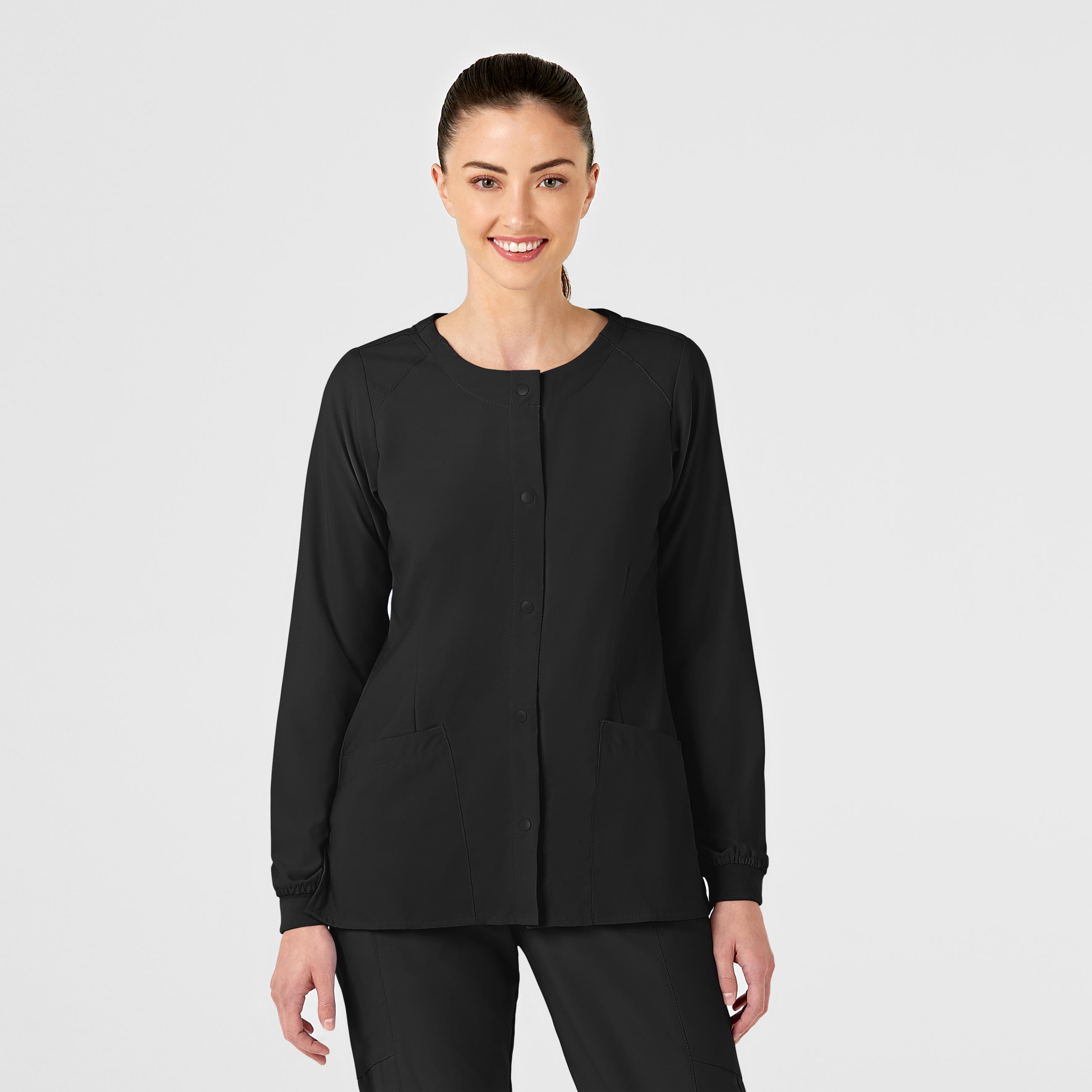 W123 Women&#8216;s Crew Neck Warm Up Jacket-Wonder Wink