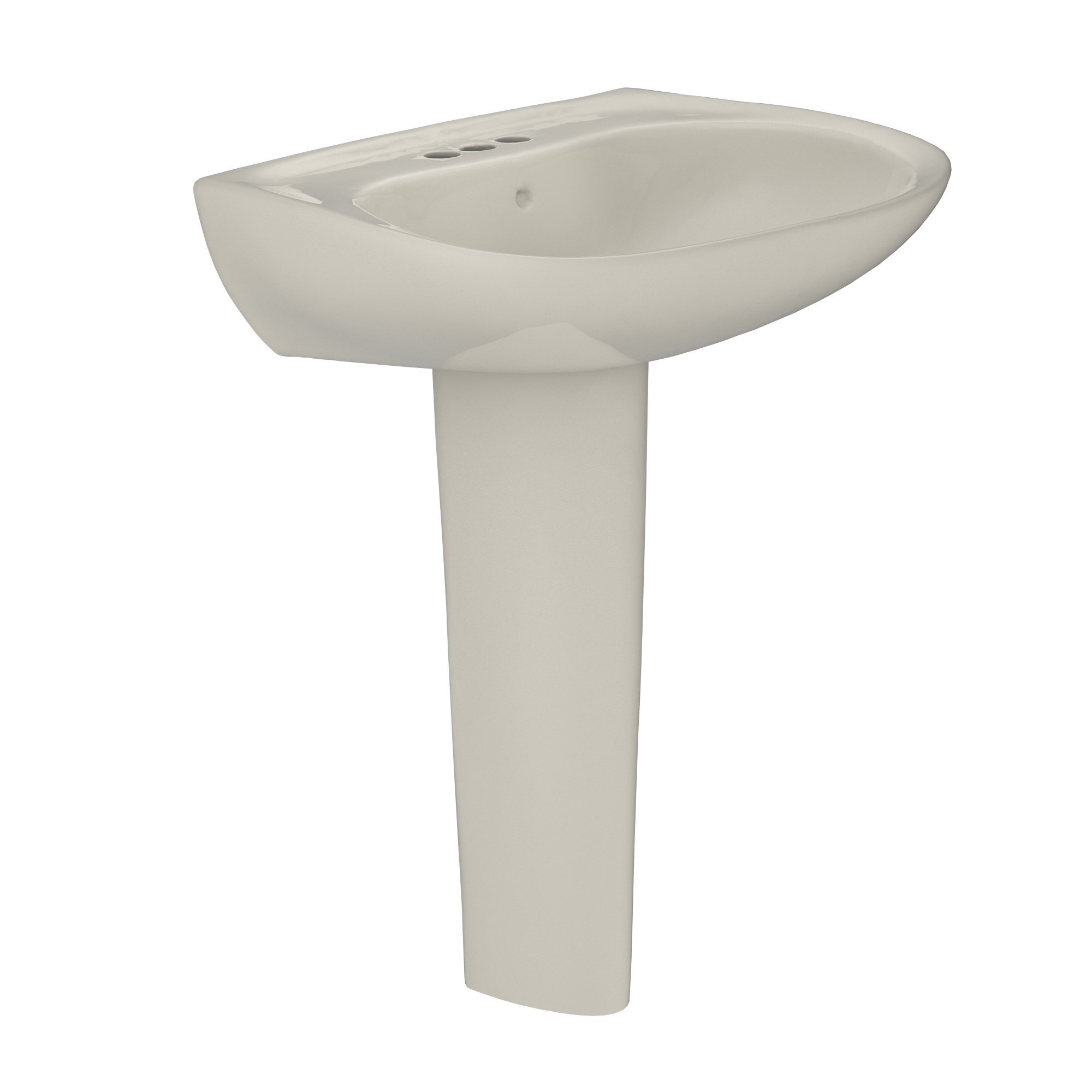 TOTO Prominence Oval Basin Pedestal Bathroom Sink with CeFiONtect for 4 inch Center Faucets, Sedona Beige, Vitreous China, LPT242.4G#12