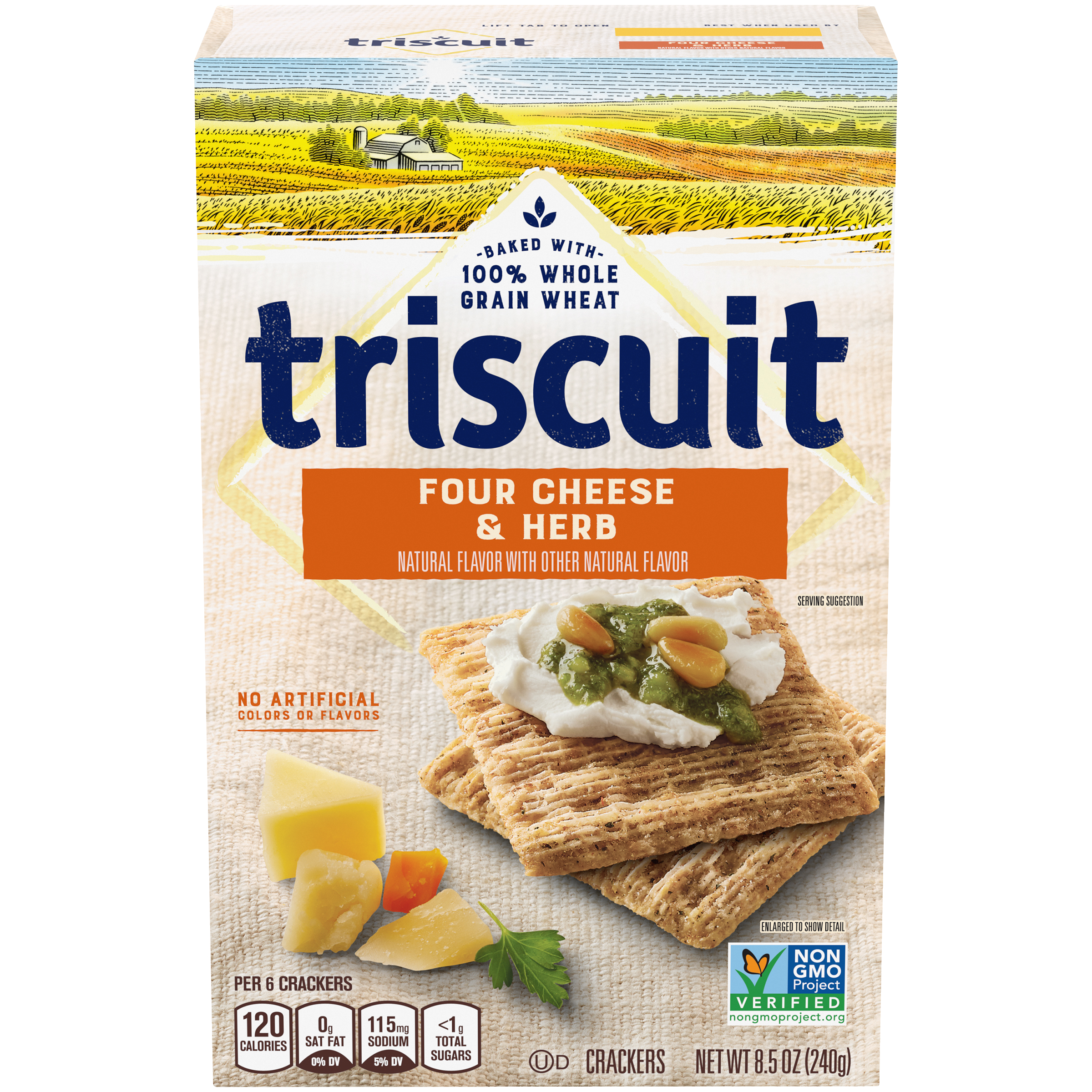 Triscuit Four Cheese and Herb Whole Grain Wheat Crackers, 8.5 oz-0