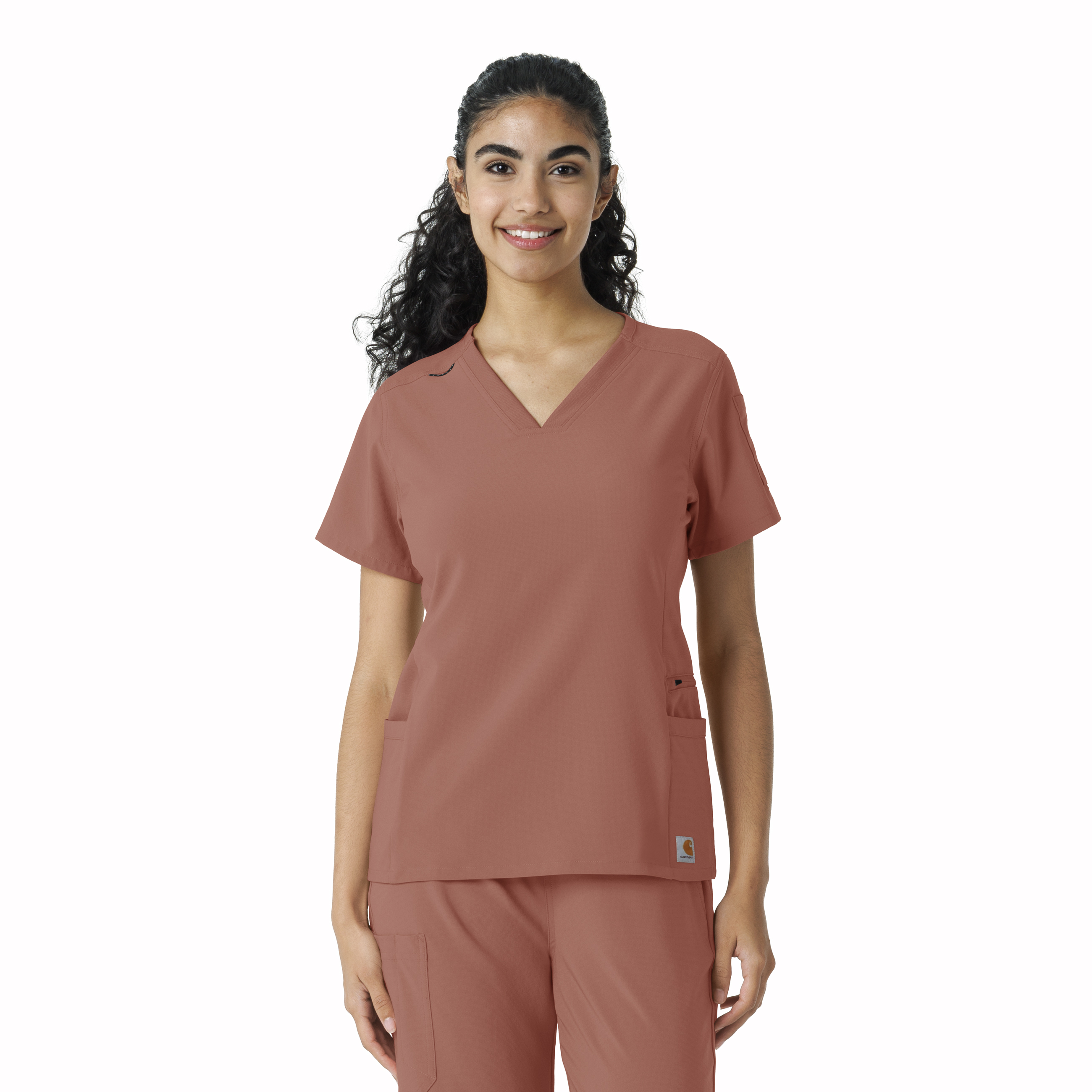 Force Cross&#45;Flex Women&#39;s Knit Panel Scrub Top-Carhartt