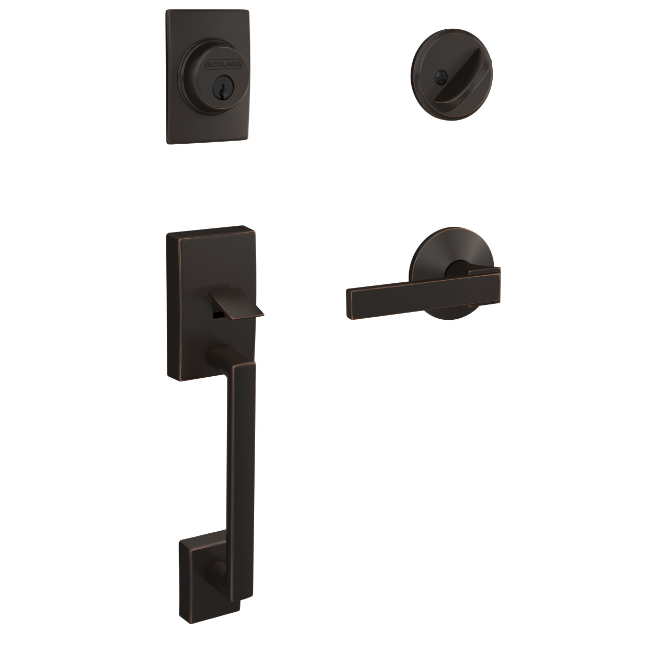 Custom Single Cylinder Handleset and Northbrook Lever with Kinsler Trim