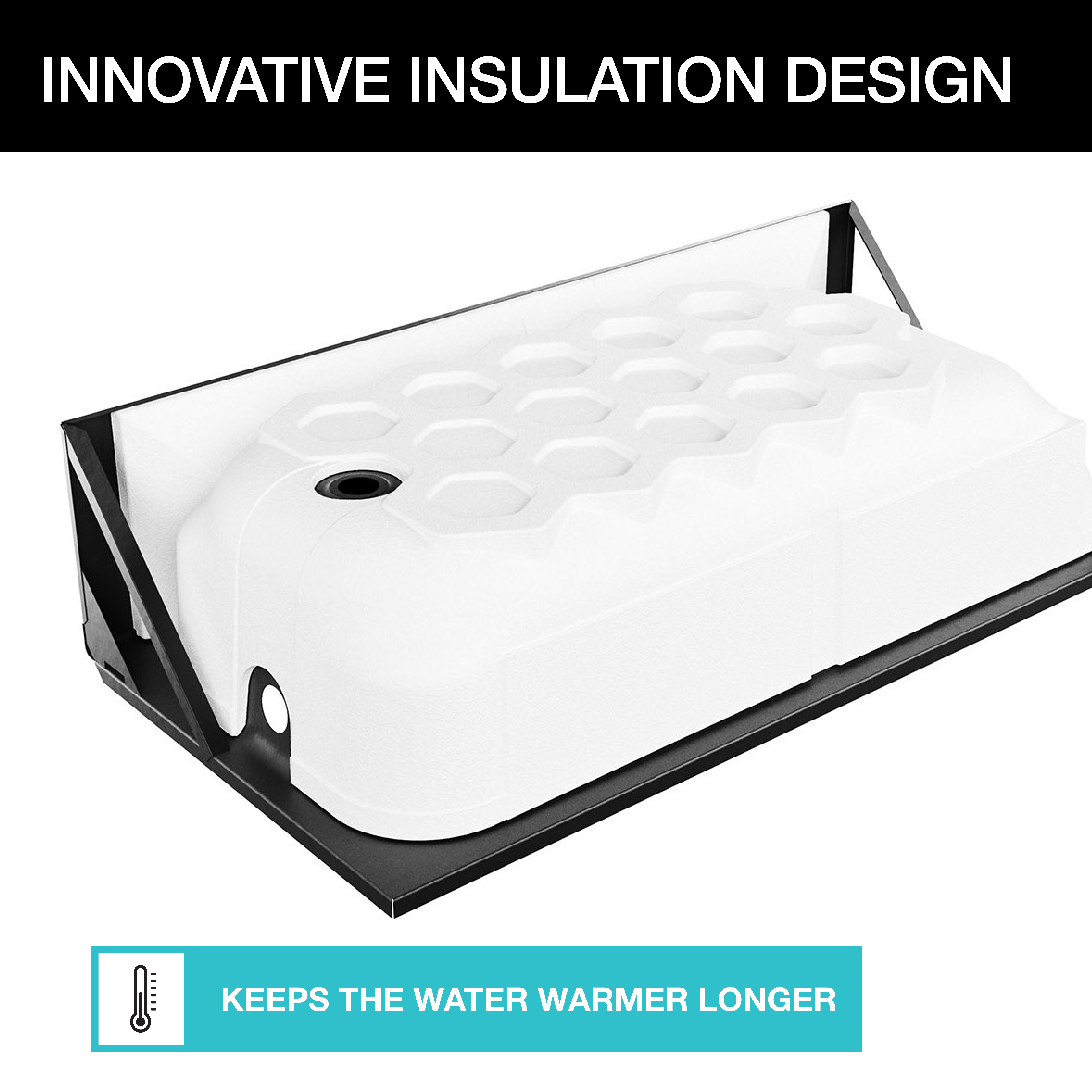 Keeps Water Warmer Longer