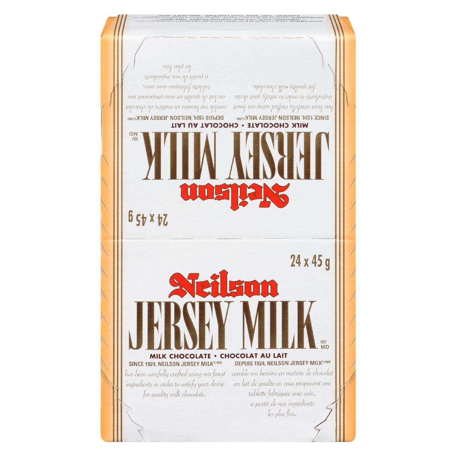 Nielson Jersey Milk, Chocolat au lait, 24 unités, 45 g-0